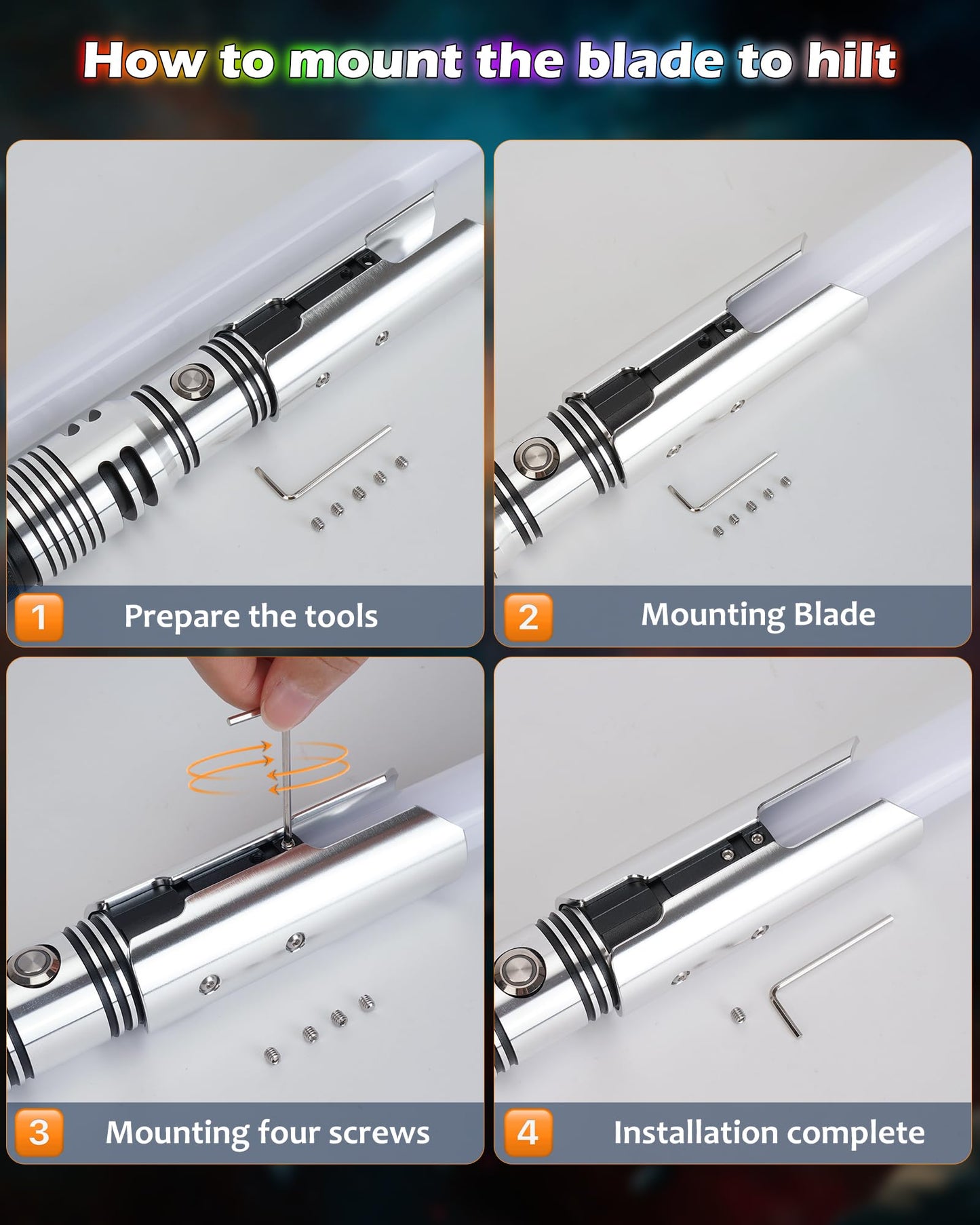 X-TREXSABER Cal Kestis Lightsaber – 47.24 in Dueling FX Saber with 16 Sound Fonts & RGB LEDs