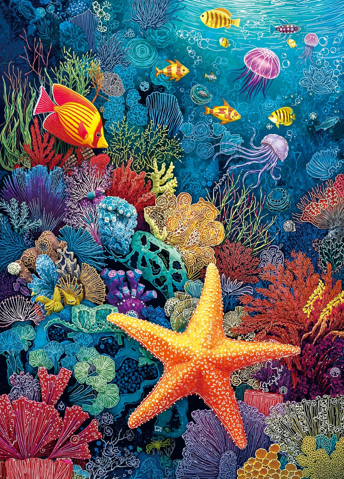 XURLEQ Coral Starfish Jigsaw Puzzles 1000 Pieces for Adults – Premium Matte Finish, 27.56 x 19.68 Inches