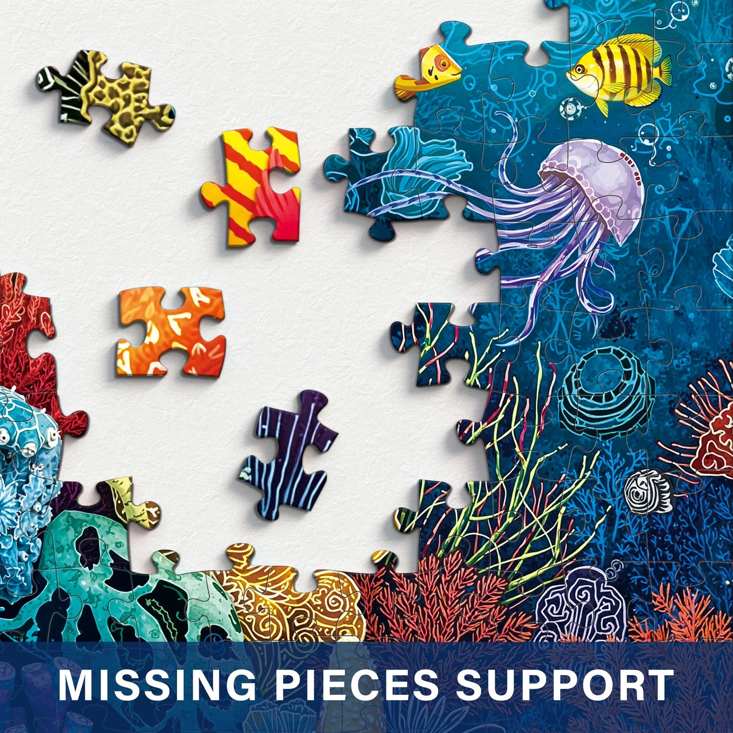 XURLEQ Coral Starfish Jigsaw Puzzles 1000 Pieces for Adults – Premium Matte Finish, 27.56 x 19.68 Inches