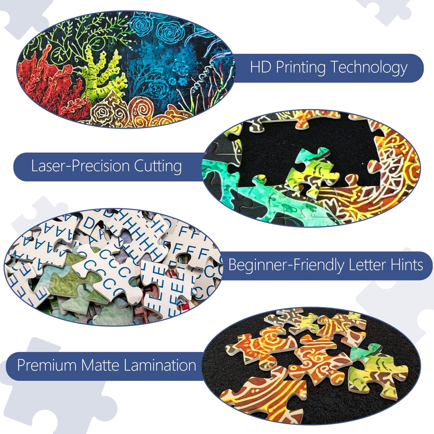 XURLEQ Coral Starfish Jigsaw Puzzles 1000 Pieces for Adults – Premium Matte Finish, 27.56 x 19.68 Inches