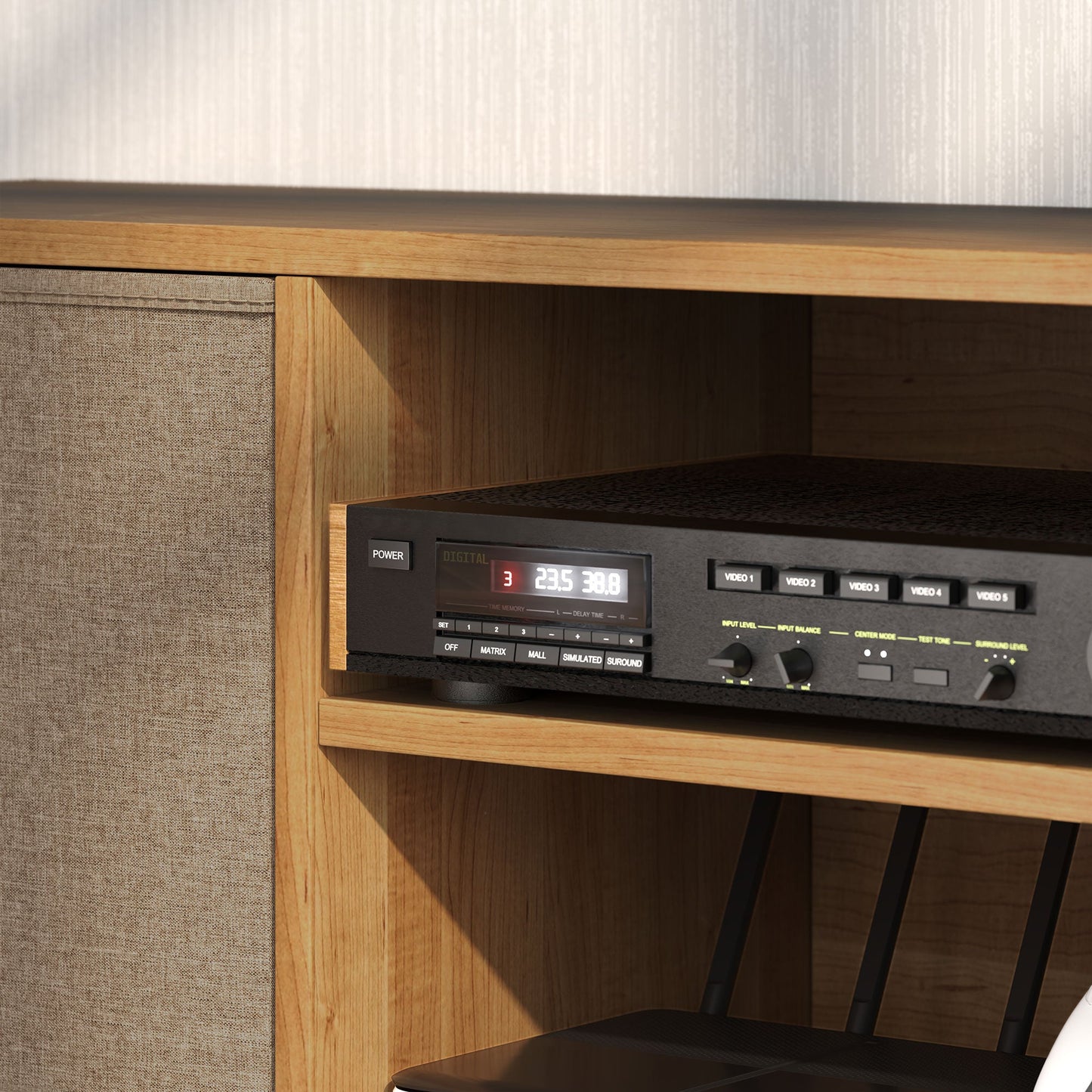 HOMCOM Modern TV Cabinet Stand w/ Shelves & Drawers, Bedroom