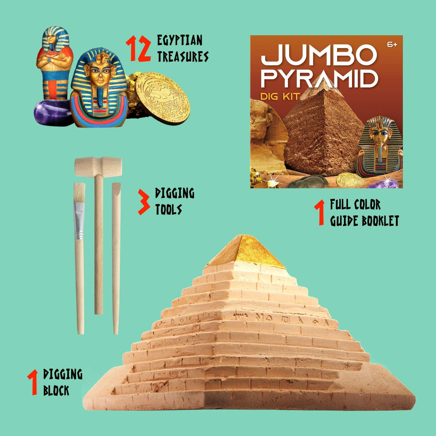 XX Pyramids Dig Kit – Interactive Ancient Egypt Excavation for Kids | STEM Toy