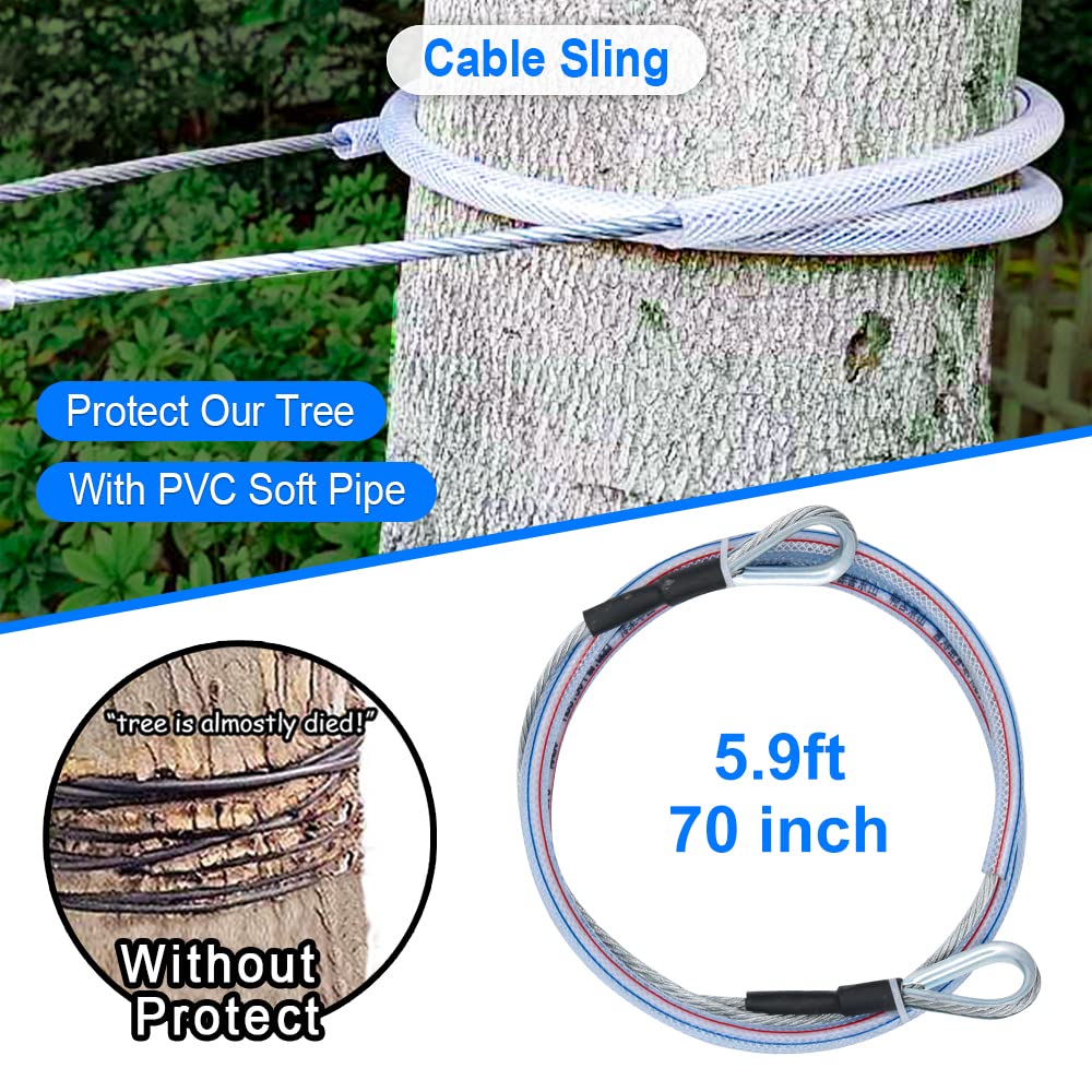X XBEN 120ft Zip Line Kit for Backyard – Safe Outdoor Fun for All