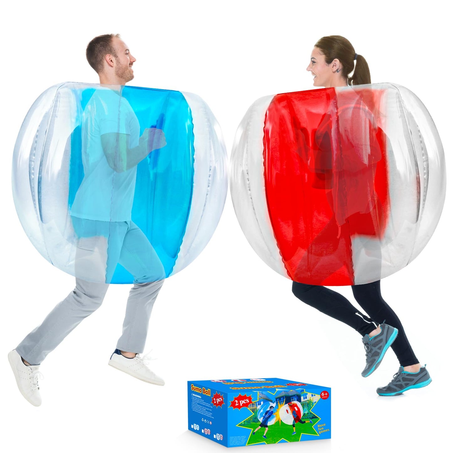 X XXBEN Inflatable Bumper Balls (2-Pack) – 47-Inch Giant Wearable Bubble Balls