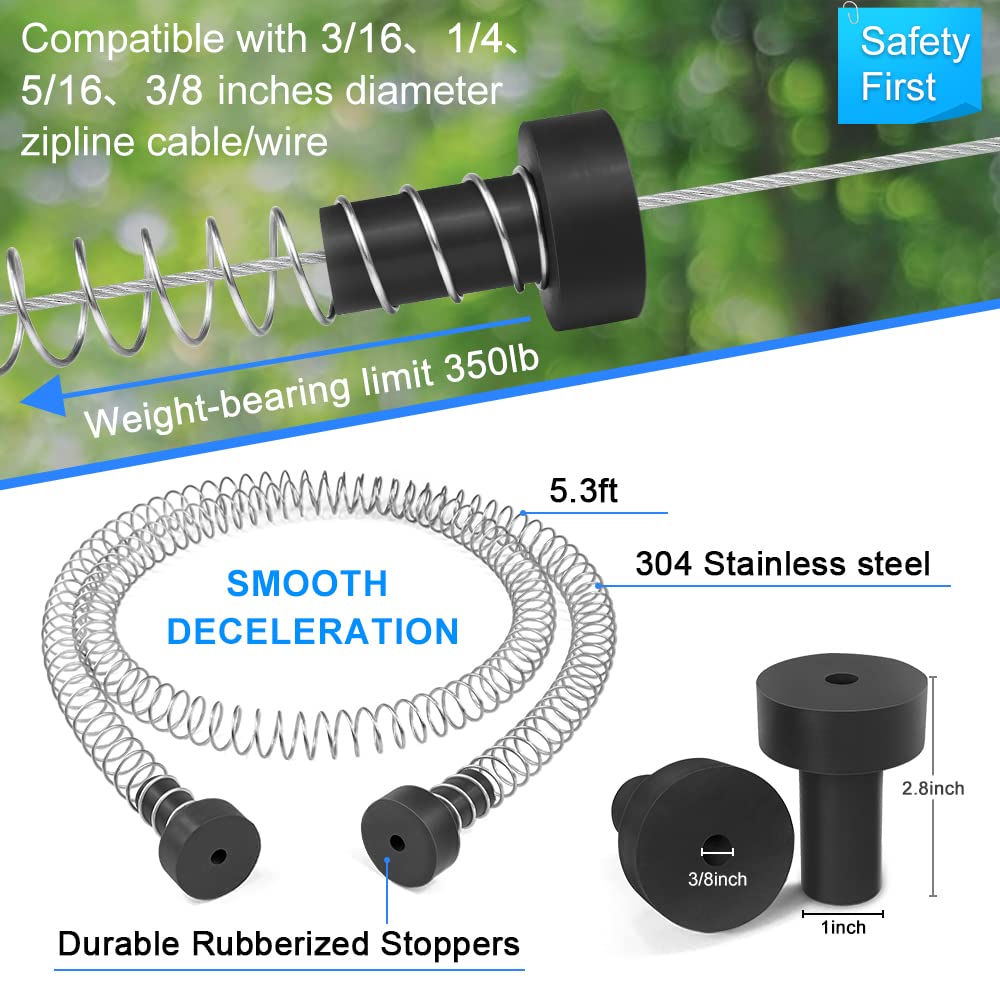 X XBEN 120ft Zip Line Kit for Backyard – Safe Outdoor Fun for All