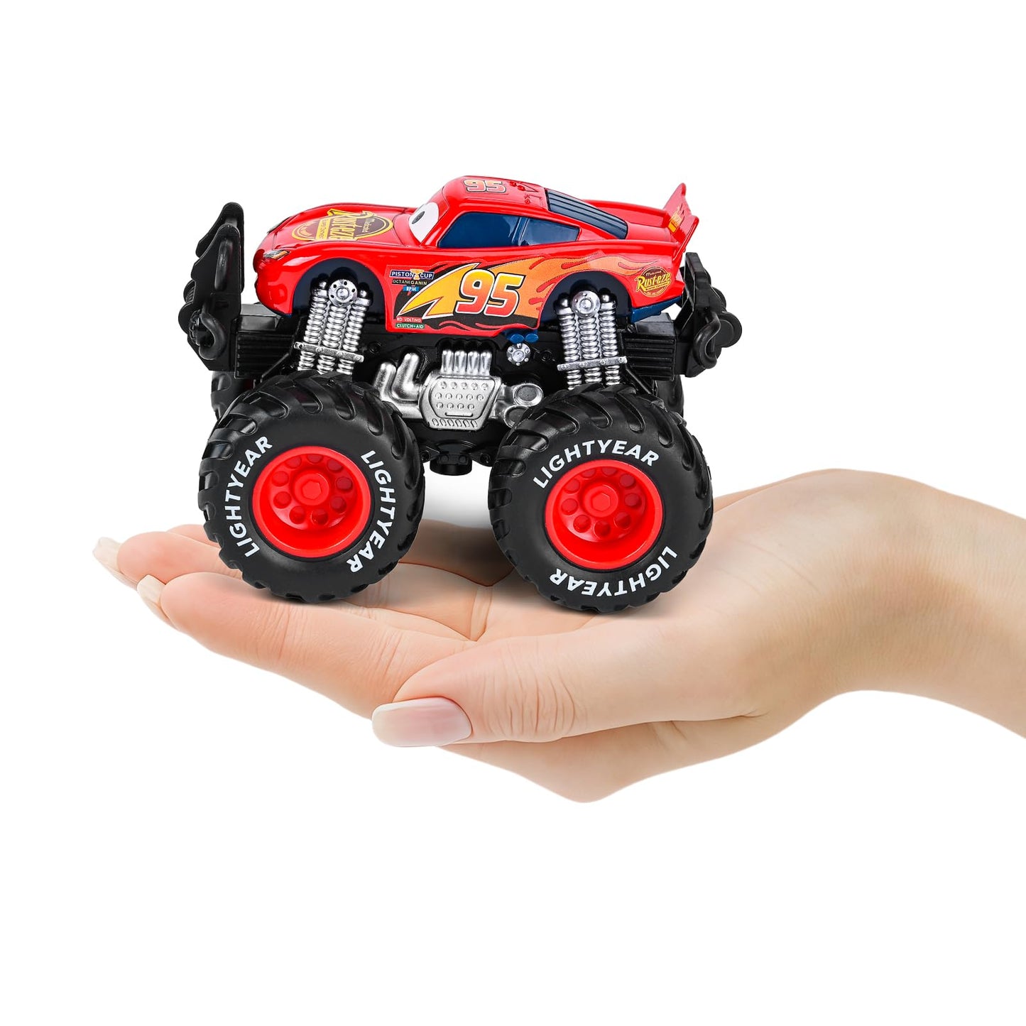XXHUYAO 2-Pack 45 Metal Die-Cast Big Wheel Off-Road Toy Cars – Friction-Powered for Ages 3+
