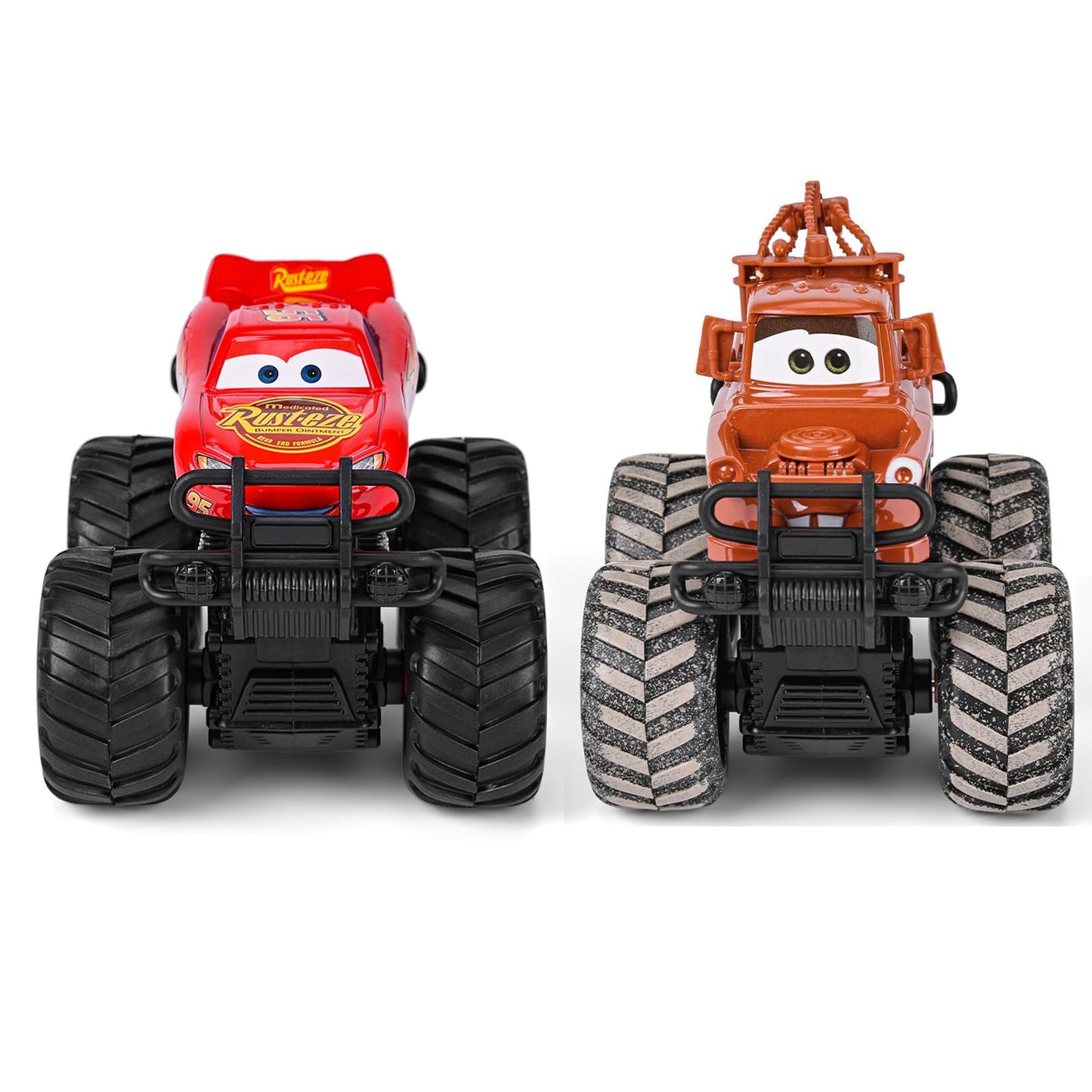 XXHUYAO 2-Pack 45 Metal Die-Cast Big Wheel Off-Road Toy Cars – Friction-Powered for Ages 3+