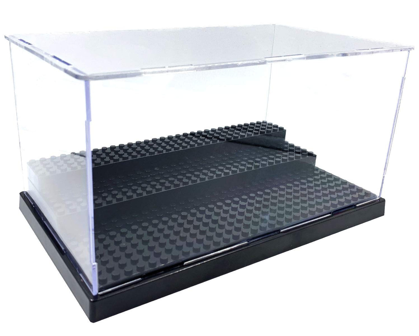 X XIN·SHI Minifigure Display Case – Black Acrylic Display Box for Lego Figures
