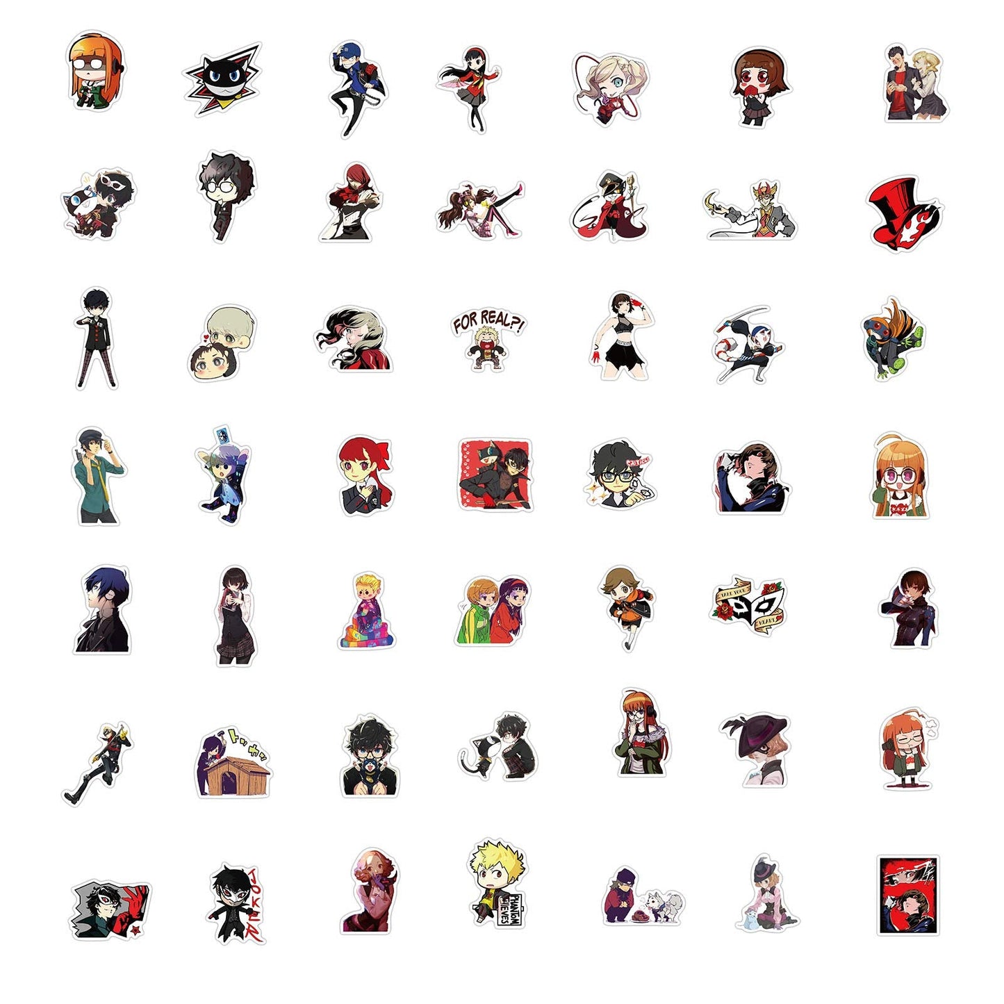 XXMML 100pcs Persona Stickers Pack – Waterproof Cartoon Vinyl Decals for Laptops & More