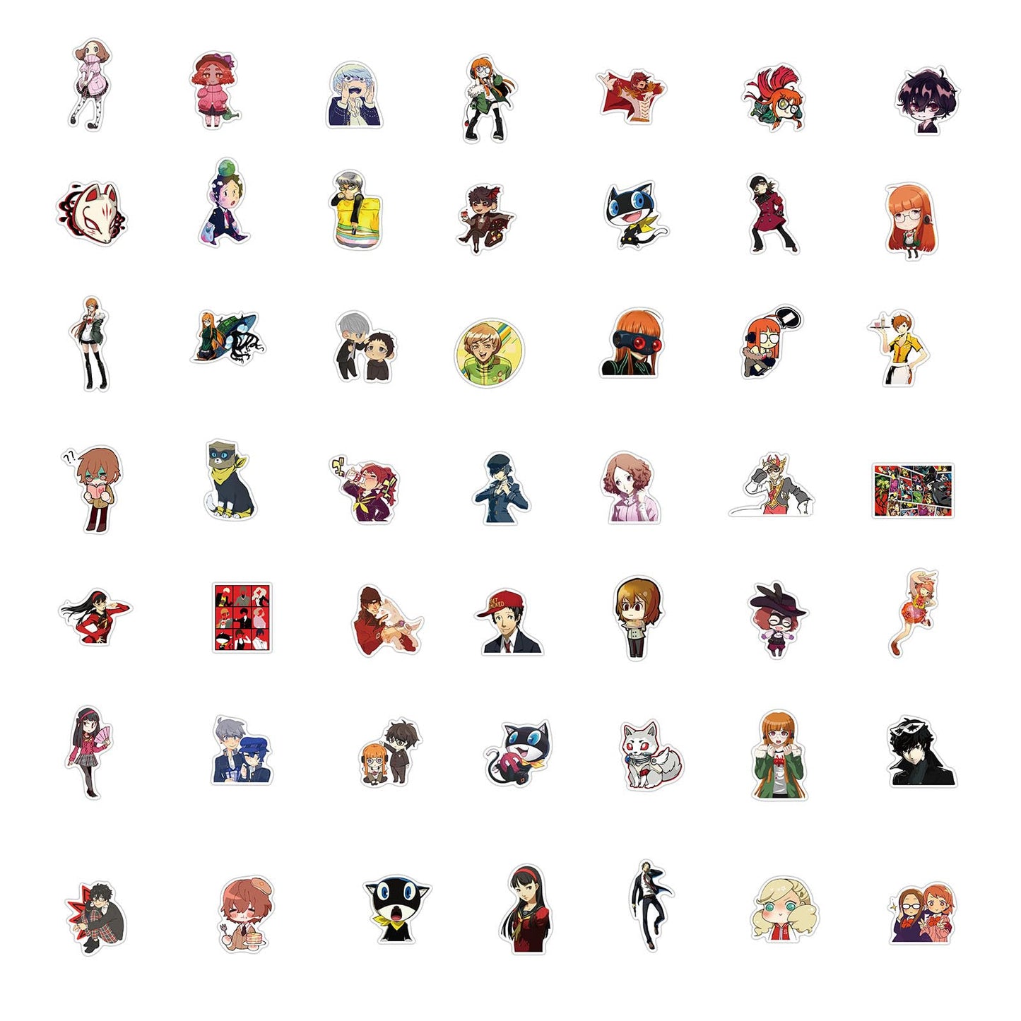 XXMML 100pcs Persona Stickers Pack – Waterproof Cartoon Vinyl Decals for Laptops & More