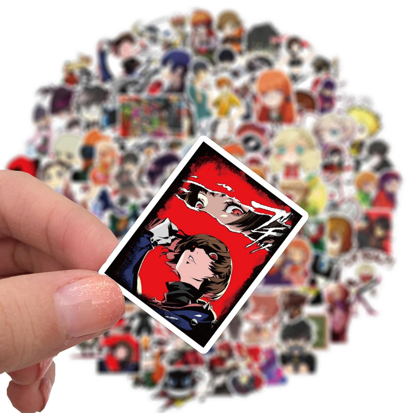 XXMML 100pcs Persona Stickers Pack – Waterproof Cartoon Vinyl Decals for Laptops & More