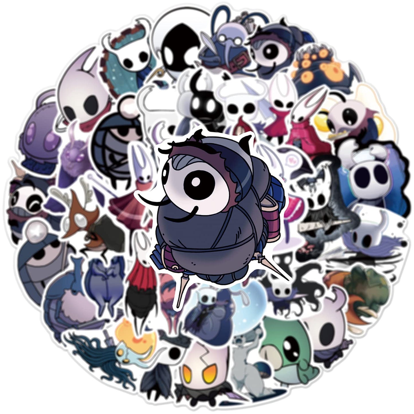 XXMML 50pcs Hollow Knight Stickers – Waterproof Vinyl Decals for Laptop, Helmet, Bike & More