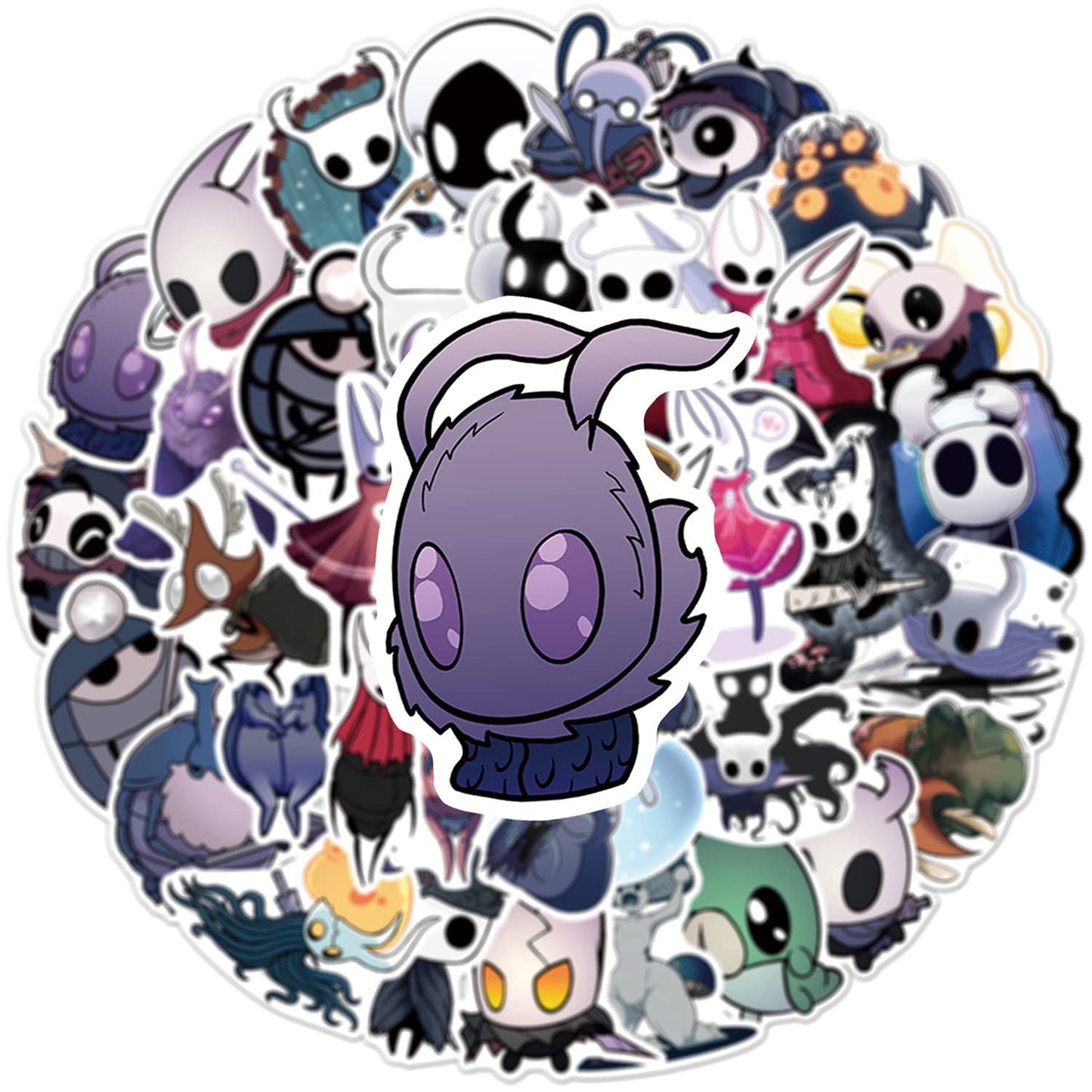 XXMML 50pcs Hollow Knight Stickers – Waterproof Vinyl Decals for Laptop, Helmet, Bike & More