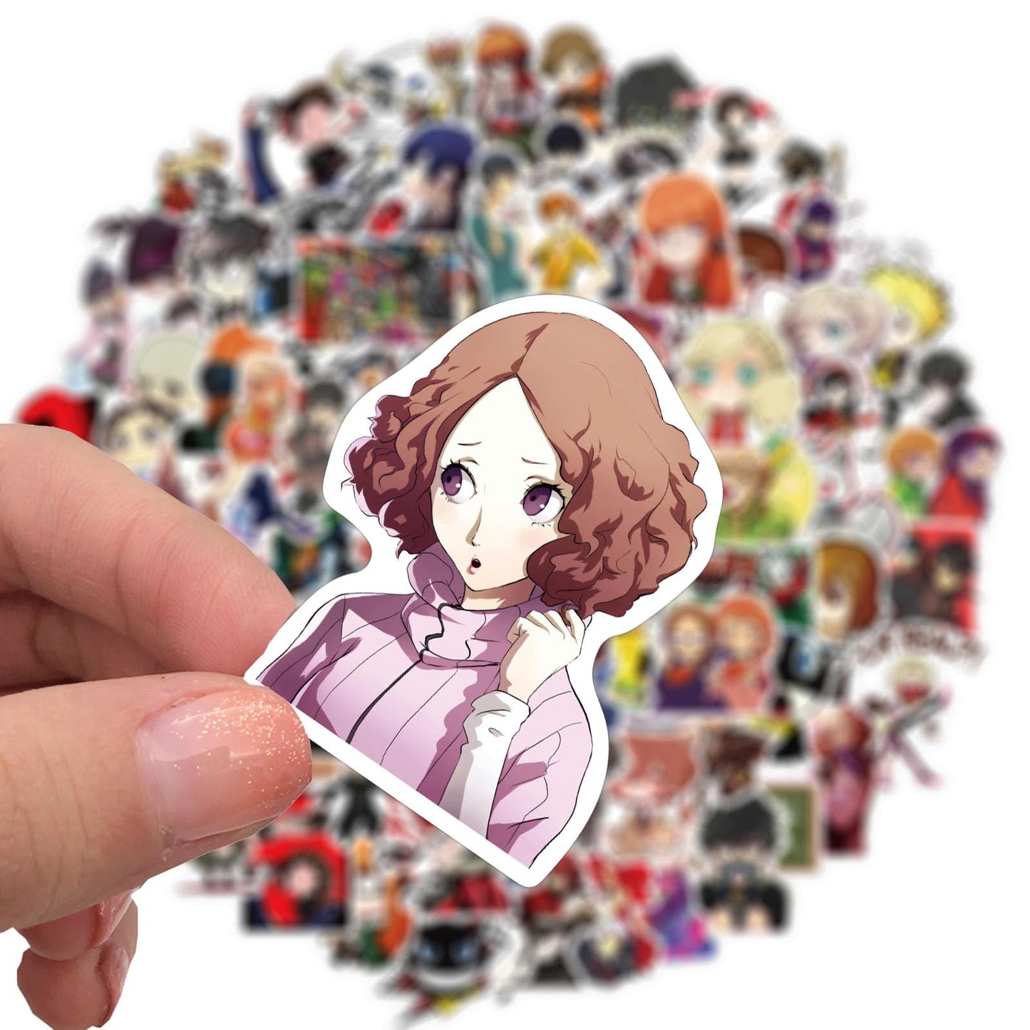 XXMML 100pcs Persona Stickers Pack – Waterproof Cartoon Vinyl Decals for Laptops & More