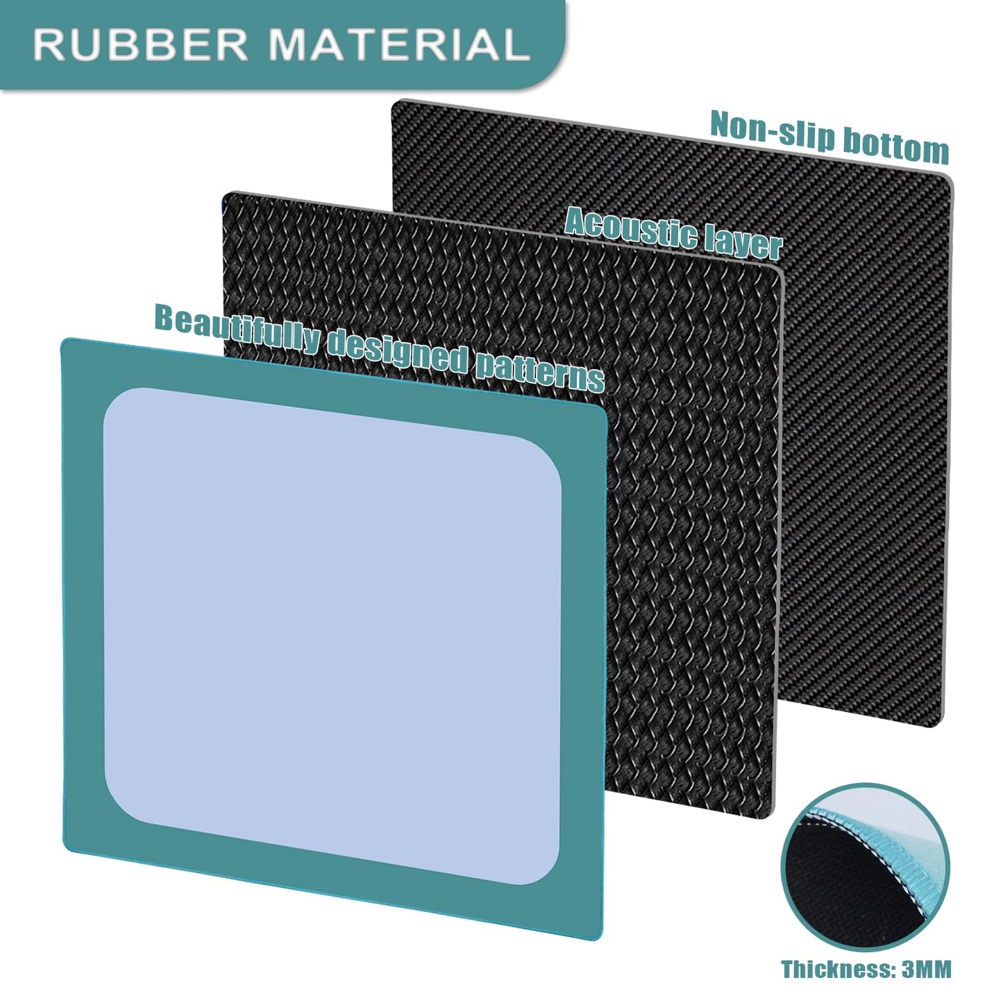 XXSTAR 32.5-Inch Mahjong Mat — Non-Slip, Noise-Reducing Table Surface with Drawstring Bag