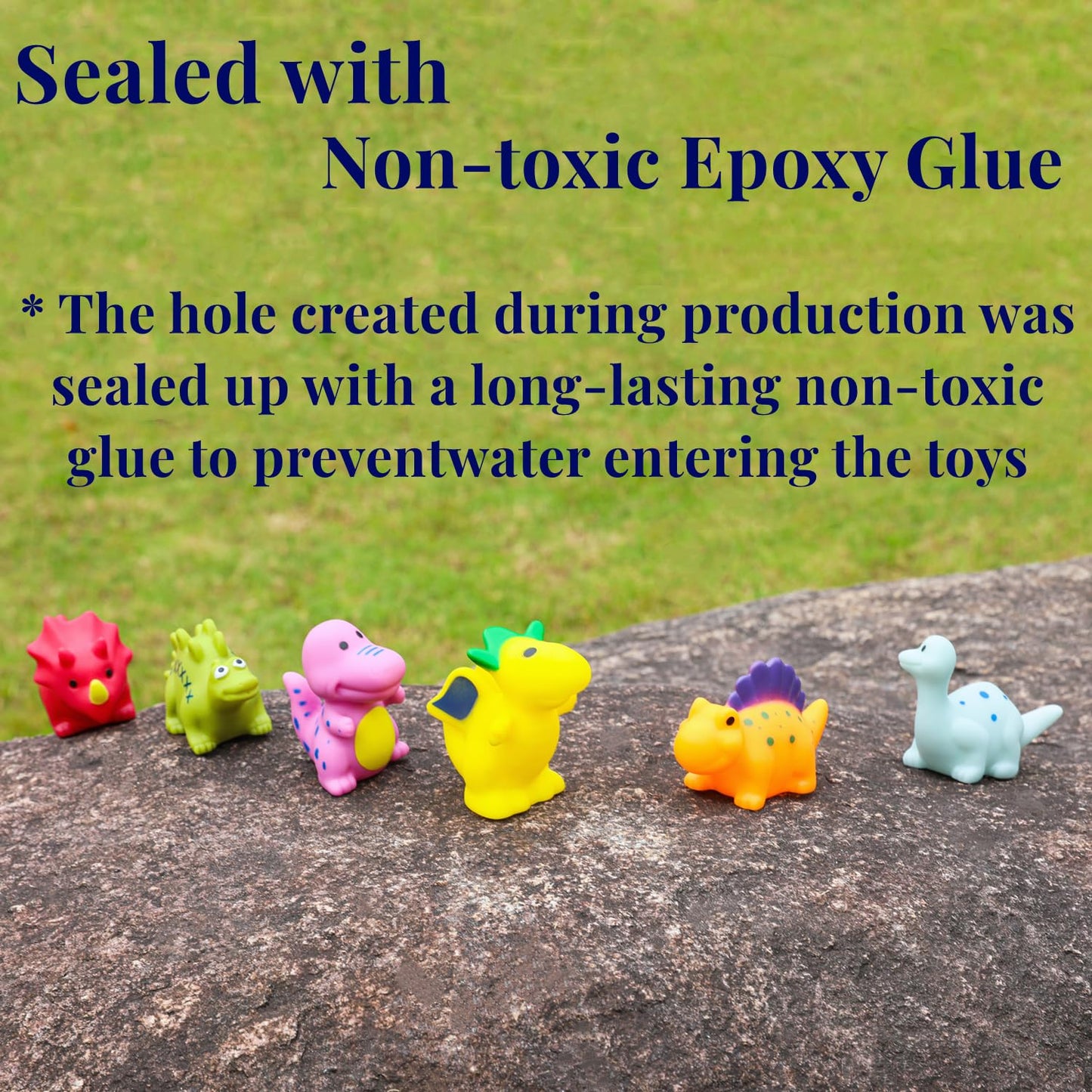 XY-WQ No-Hole Bath Toys: 6 Dinosaur Set with Mesh Bag for Infants 6-12 Months & Toddlers 1-3
