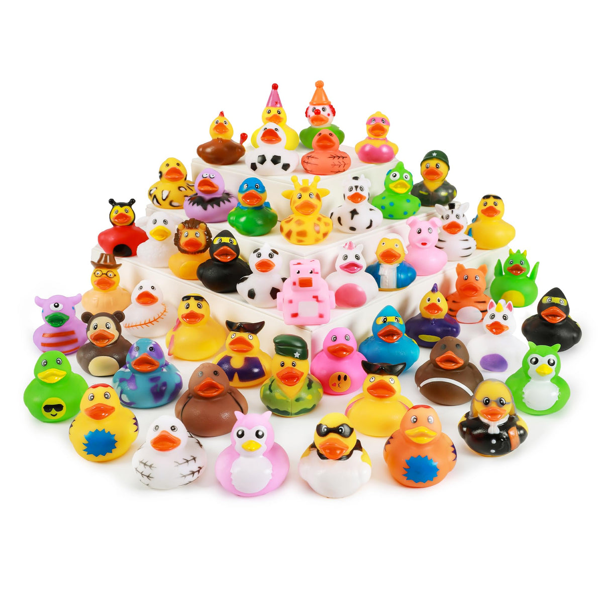XY-WQ Rubber Duck 30 Pack – 2.3 Inch Bulk Bath Toys for Kids (30 Varieties)