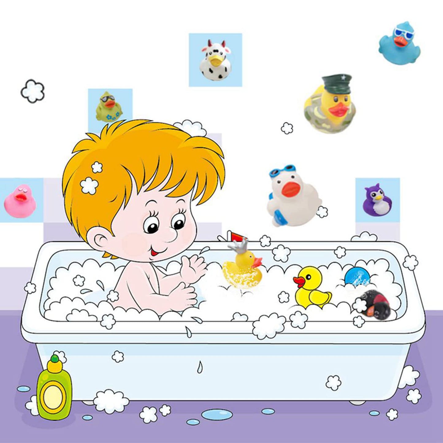 XY-WQ Rubber Duck 50-Pack – Bulk Bath Toys for Kids, Parties & Bath Time
