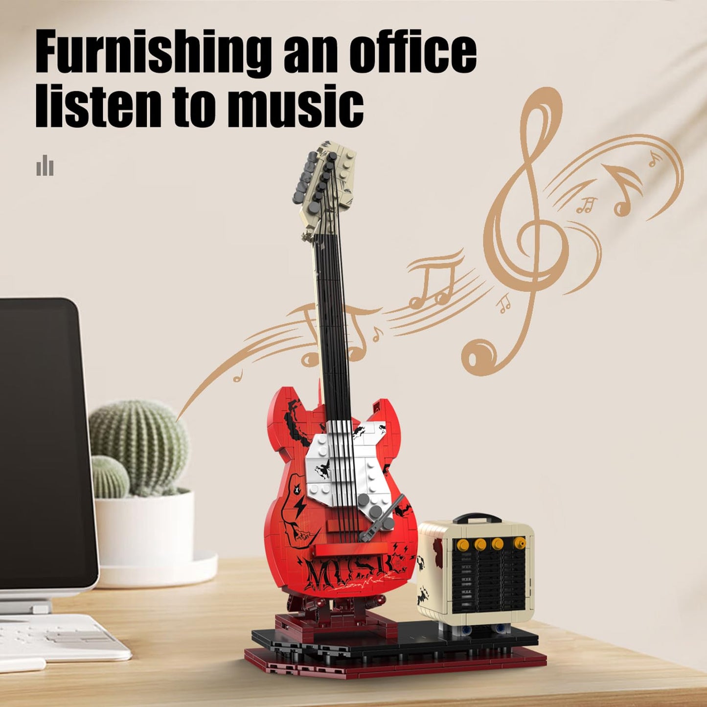 XYDongtong Guitar Music Interactive Building Set – DIY Guitar Model Toy with Bluetooth Reverb