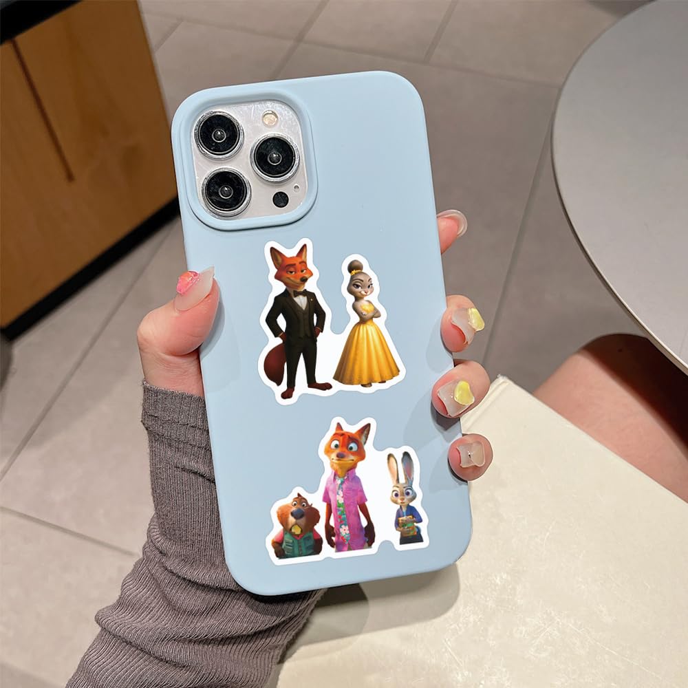 XYLL 50Pcs Zootopia Sticker Pack — Waterproof Vinyl Decals for Laptop, Bottle, Notebook