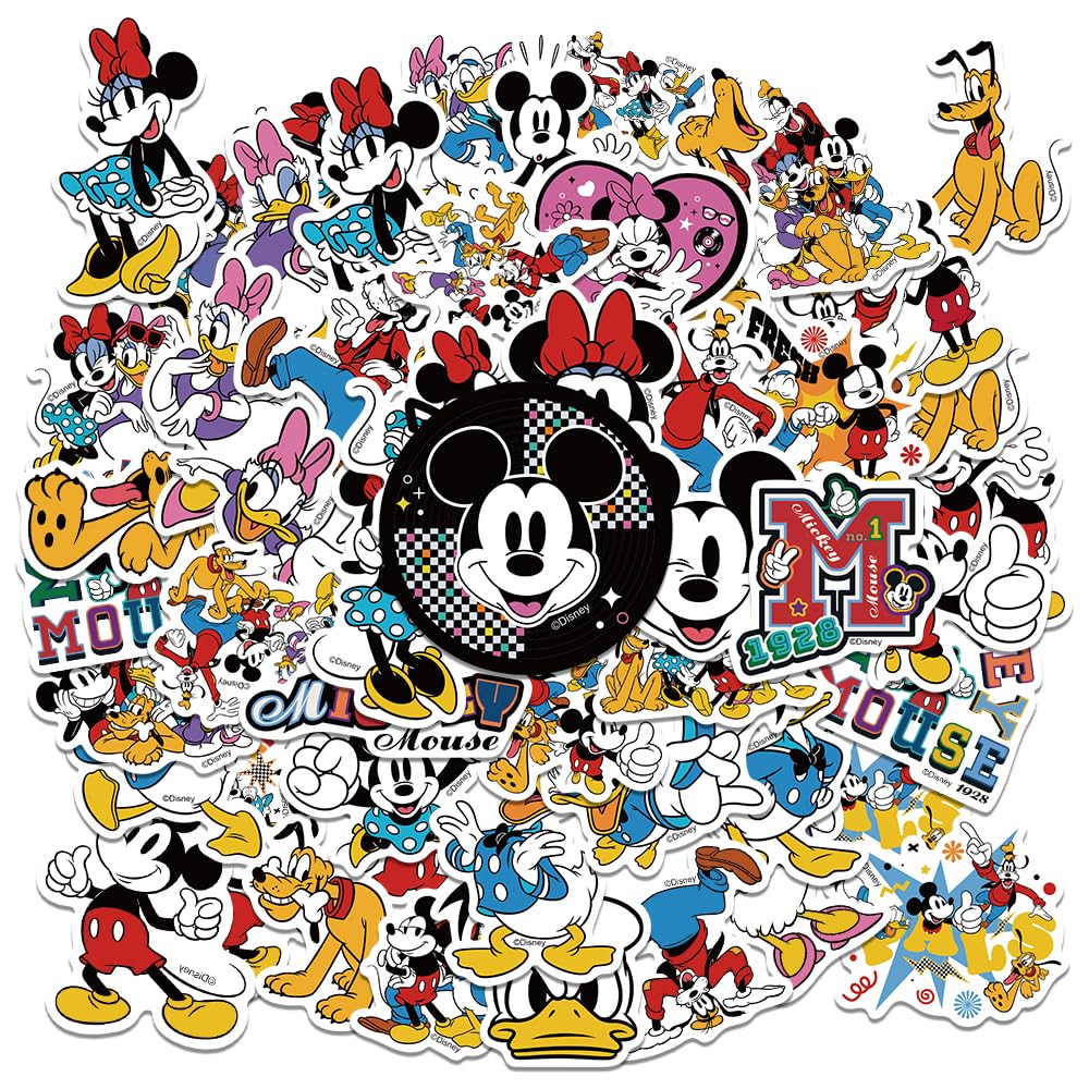 XYLL 50Pcs Mickey Mouse Sticker Pack – Waterproof Vinyl Stickers for Laptops & Gear