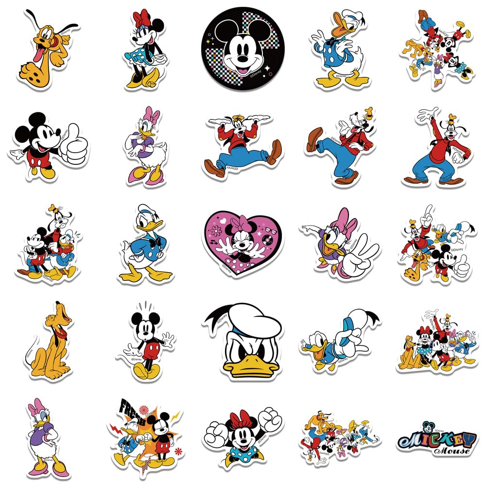 XYLL 50Pcs Mickey Mouse Sticker Pack – Waterproof Vinyl Stickers for Laptops & Gear