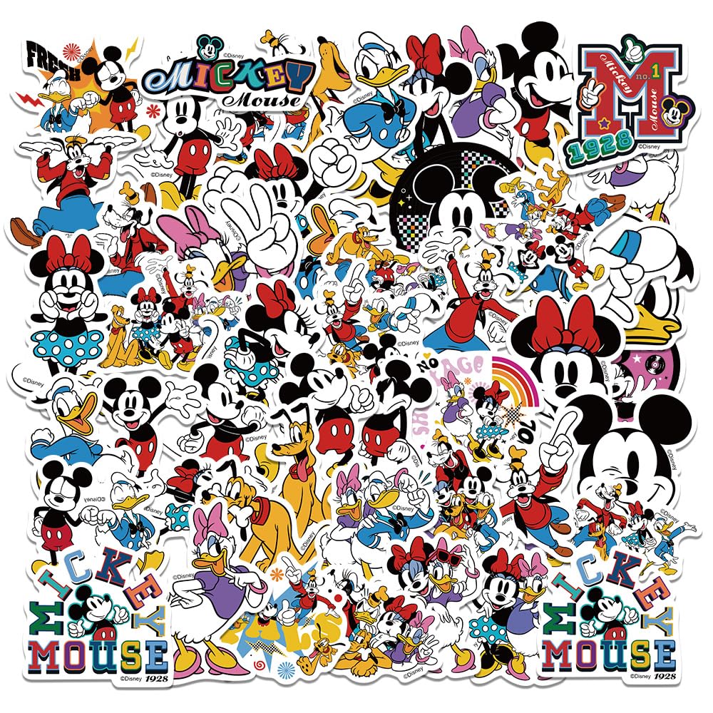 XYLL 50Pcs Mickey Mouse Sticker Pack – Waterproof Vinyl Stickers for Laptops & Gear