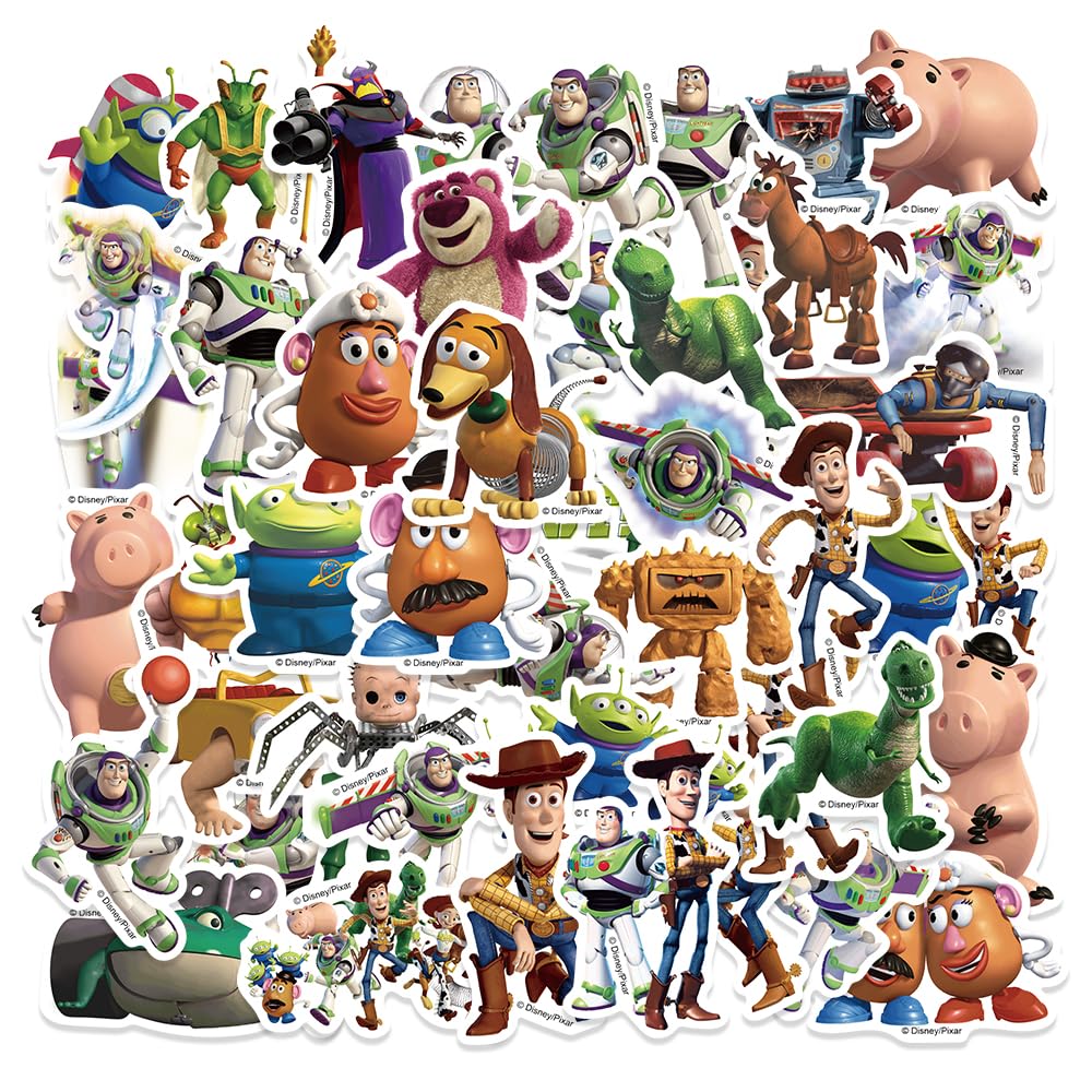 XYLL 50Pcs Toy Story Sticker Pack – Waterproof Vinyl Decals for Laptops & Water Bottles