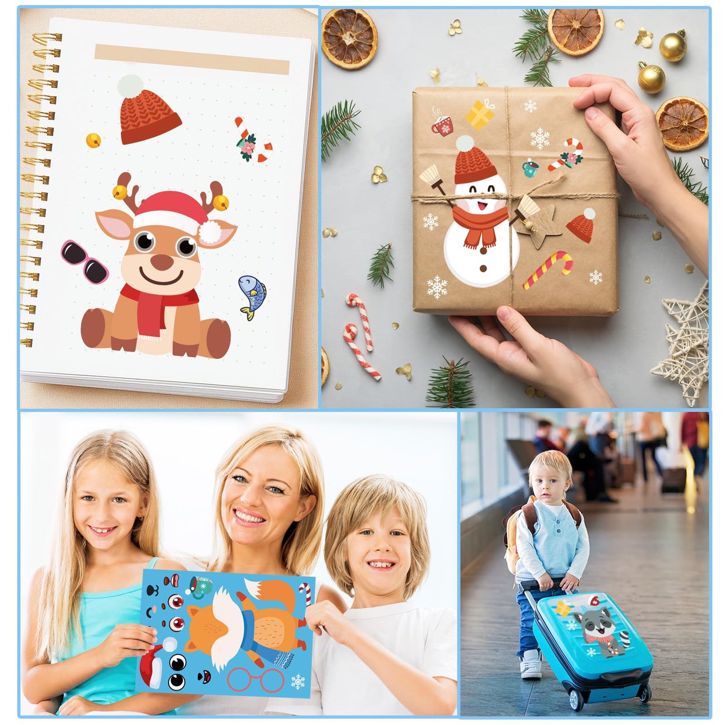 XZENTIRA 32 Winter Sticker Sheets for Kids – DIY Decor & Party Favors