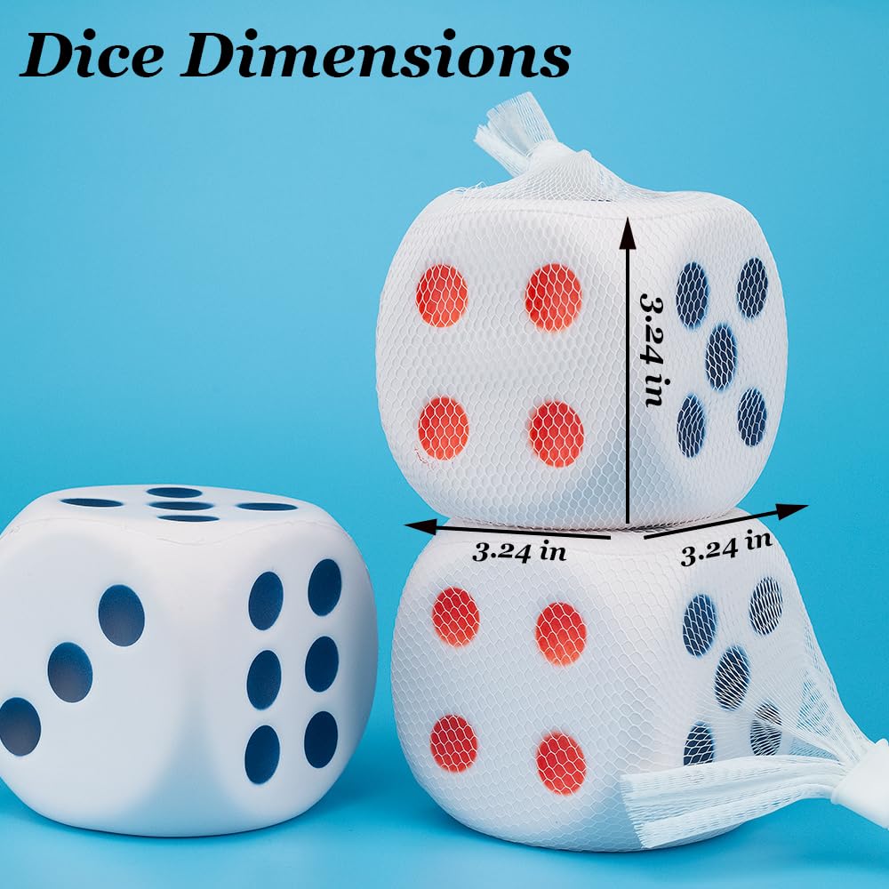 Yaafency Large Dice Stress Ball – 3.14-Inch Foam Dice Toy for Kids | Fun & Educational