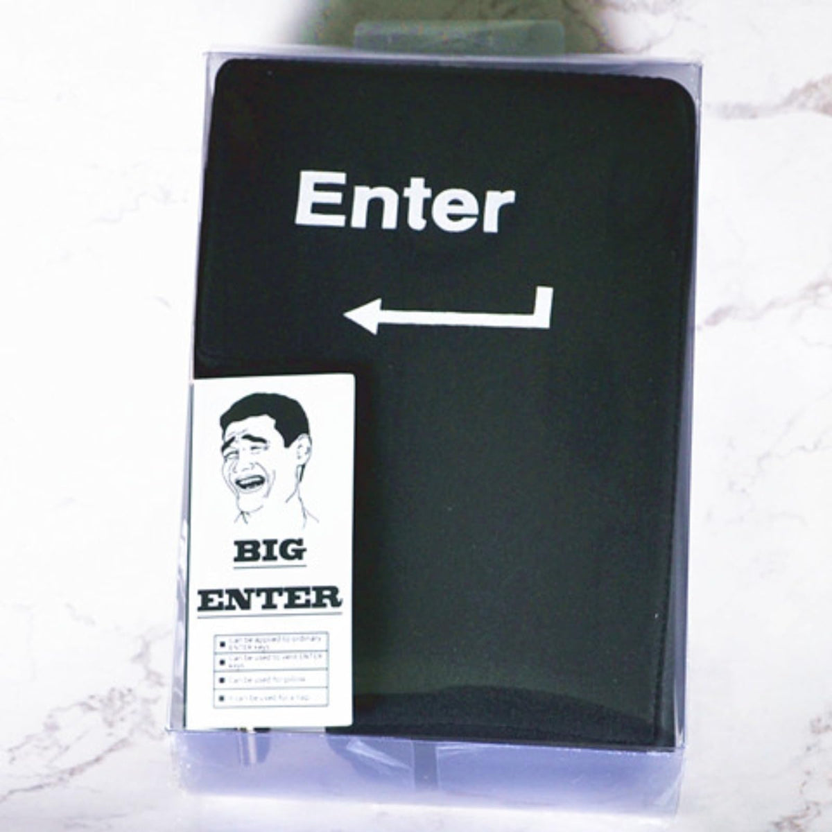 YADILLO Giant USB Enter Key Stress Relief Toy – Big, Cozy Desktop Pillow