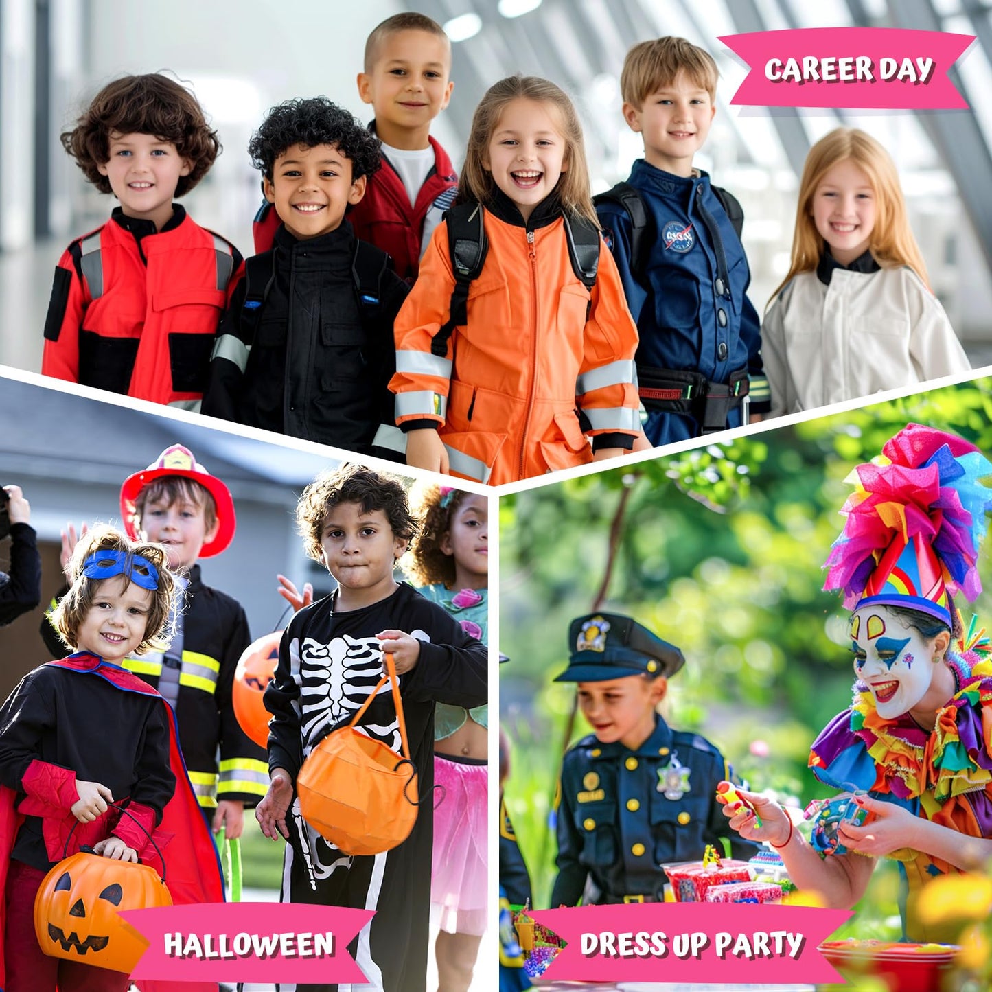 YADIYA Kids Doctor Costume Set with Real Stethoscope – Scrubs, Lab Coat & Mask (Ages 3-12)