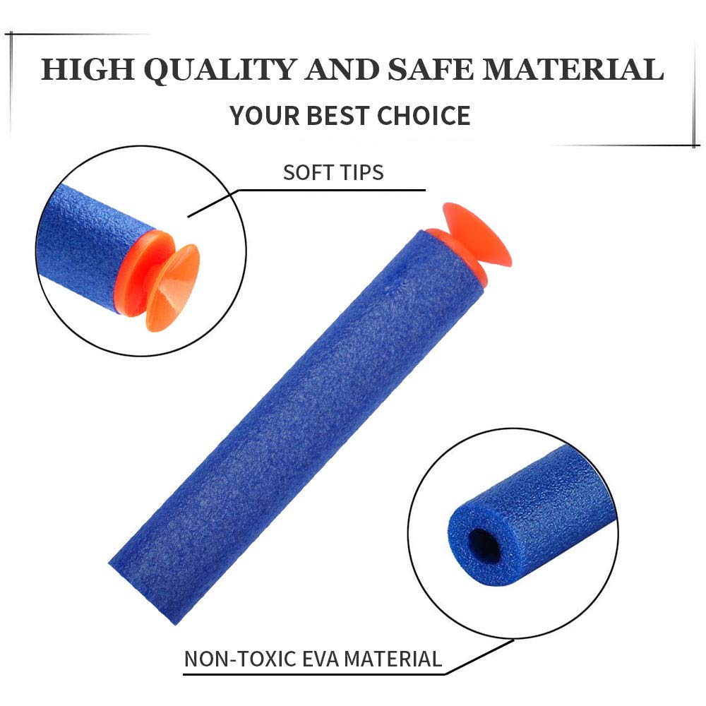 YagoDago Refill Darts – Universal Suction Foam Bullets for Nerf N-Strike Elite Blasters (100-Dart Pack)