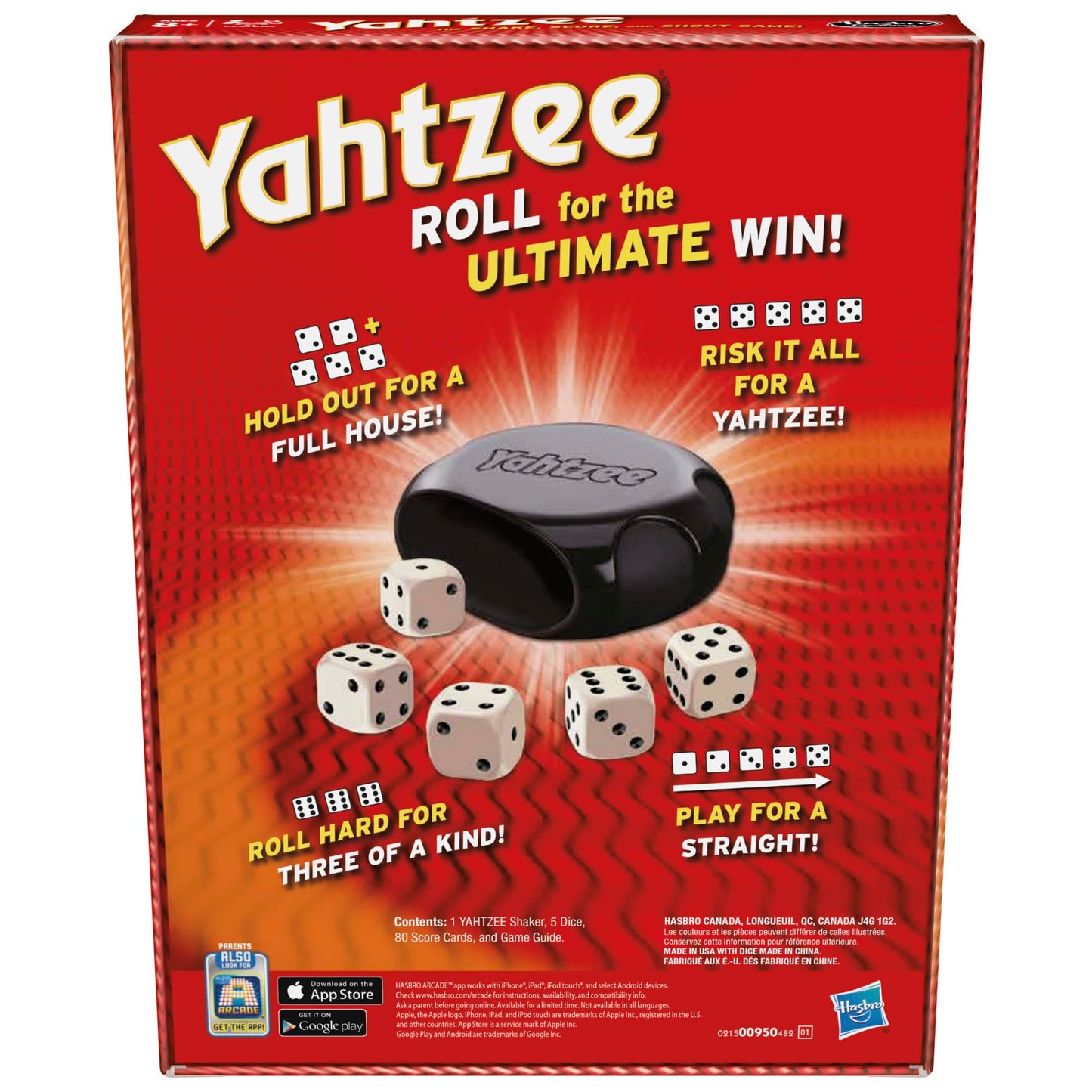 Yahtzee Game by Hasbro Gaming — Fast-Paced Dice Strategy for 2+ Players, Ages 8+