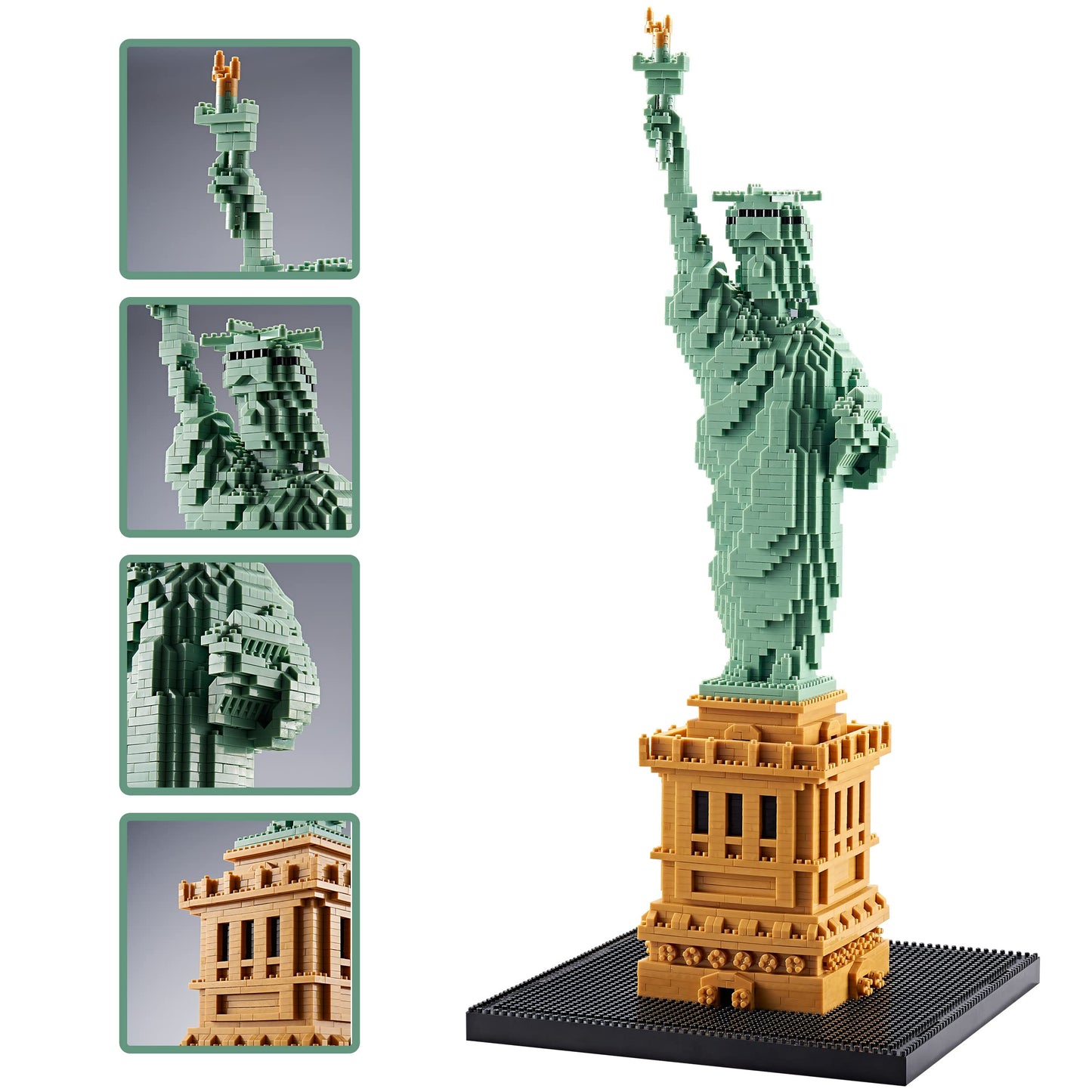 YaJie Statue of Liberty Mini Blocks Set – 2810 PCS, Educational Architecture Kit for Teens & Adults