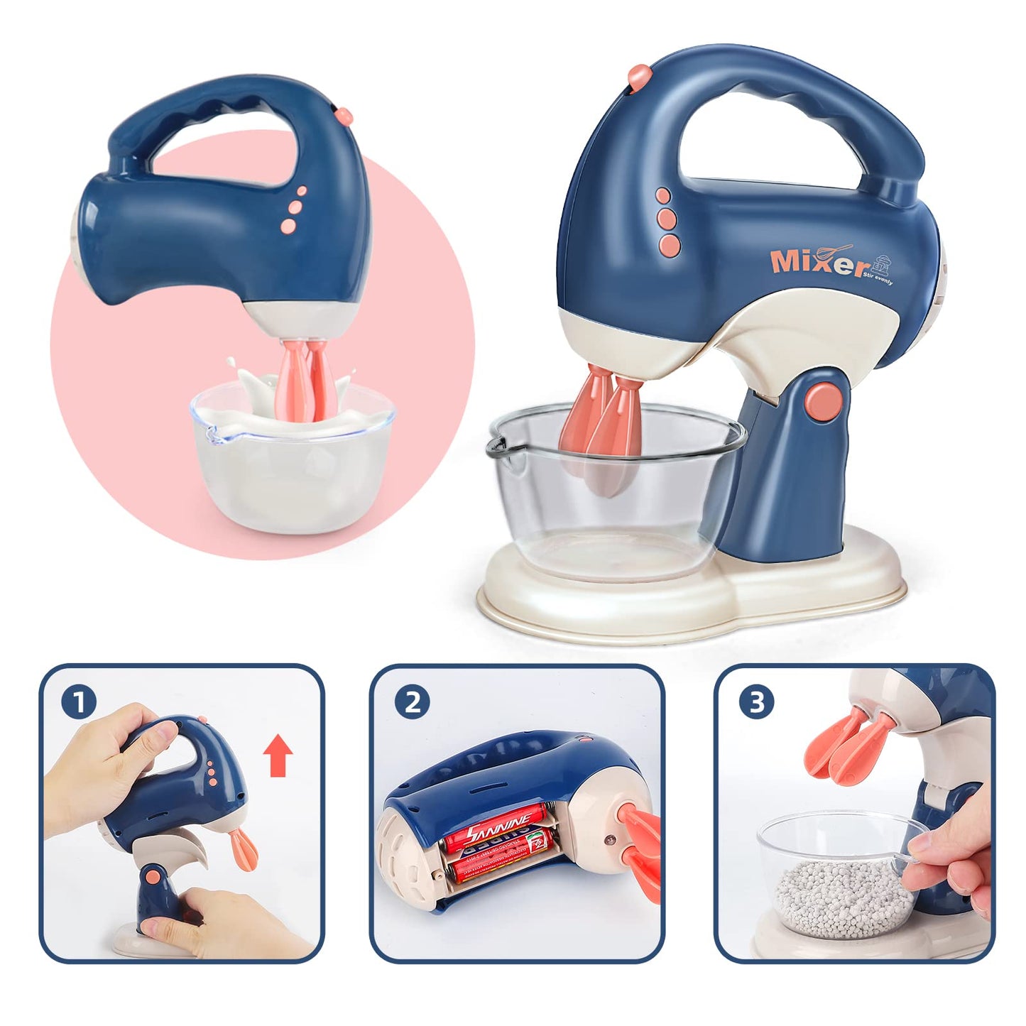 Yalujumb Pretend Play Kitchen Appliances Toy Set — Coffee Maker, Blender, Mixer & Toaster