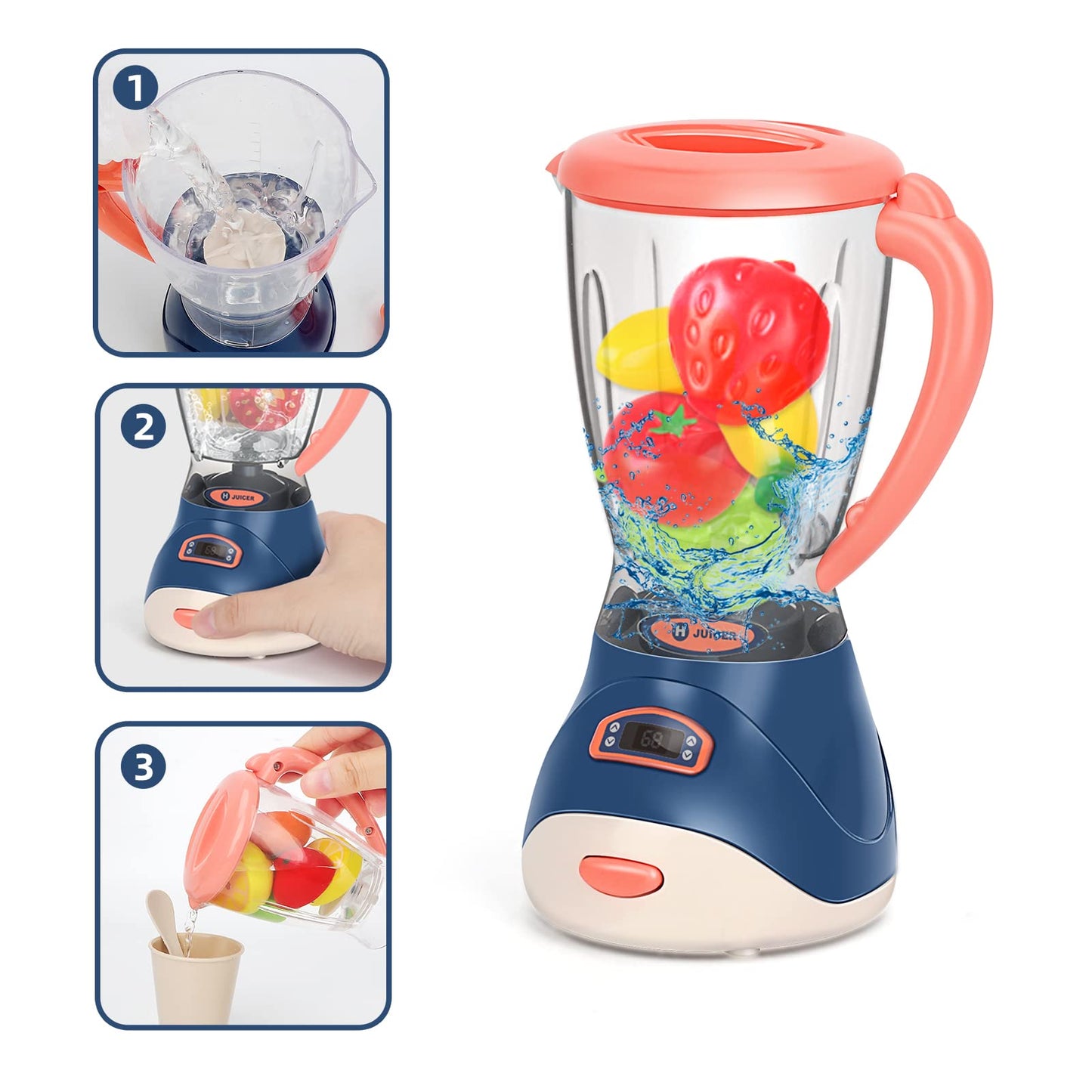 Yalujumb Pretend Play Kitchen Appliances Toy Set — Coffee Maker, Blender, Mixer & Toaster
