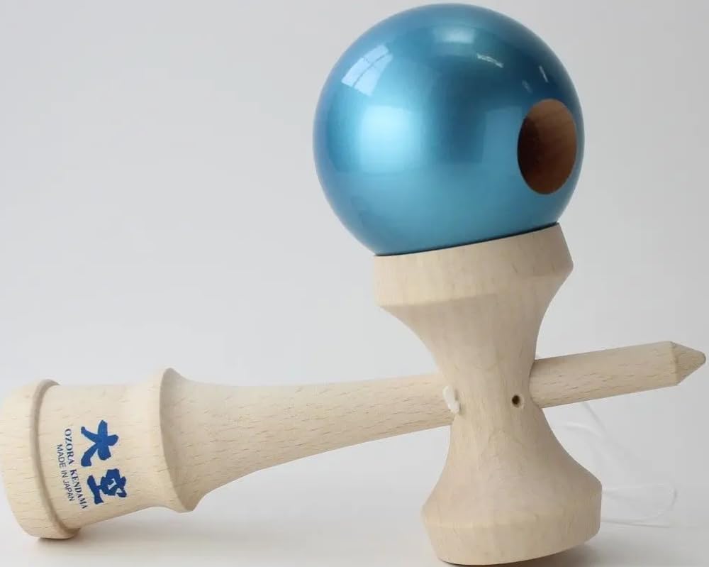 Yamagata Koubou Ozora Kendama – Premium Metallic Turquoise Blue | JKA Certified