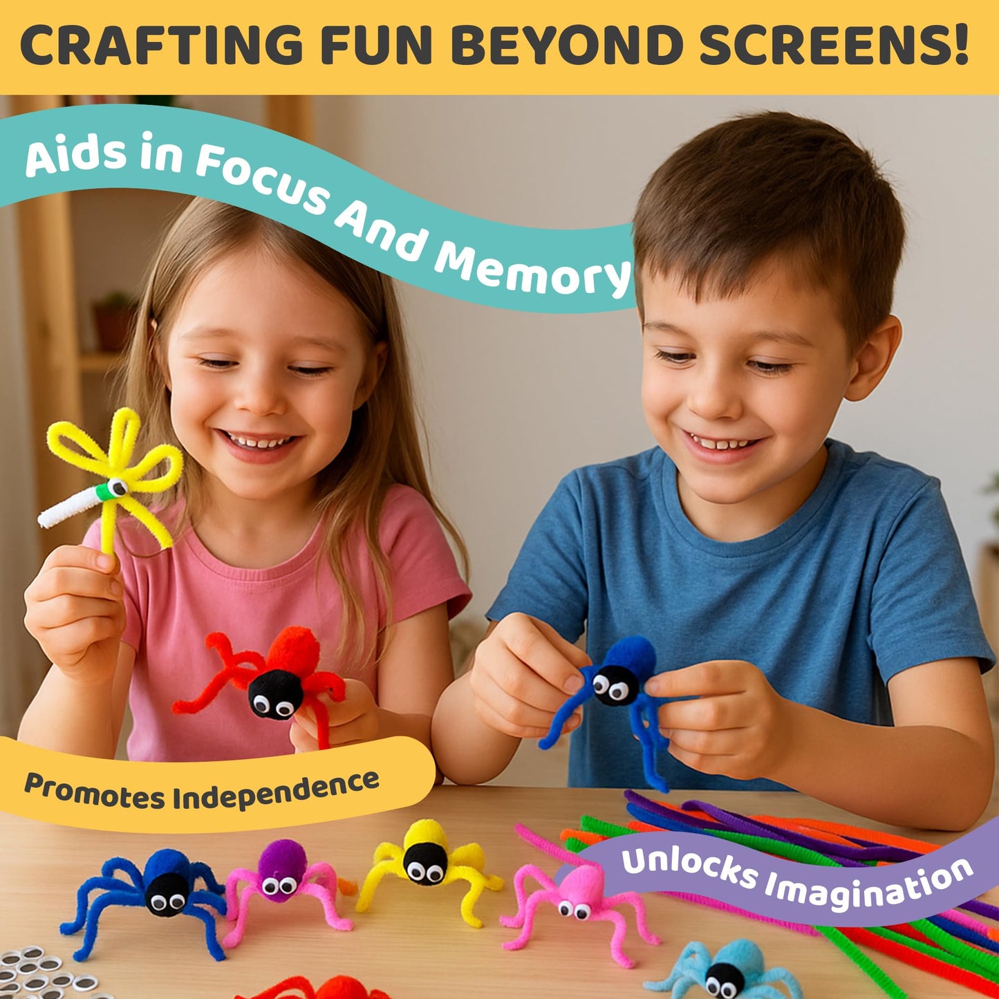 Yameer Arts & Crafts Supplies for Kids – All-in-One DIY Art Kit with 1500+ Pieces