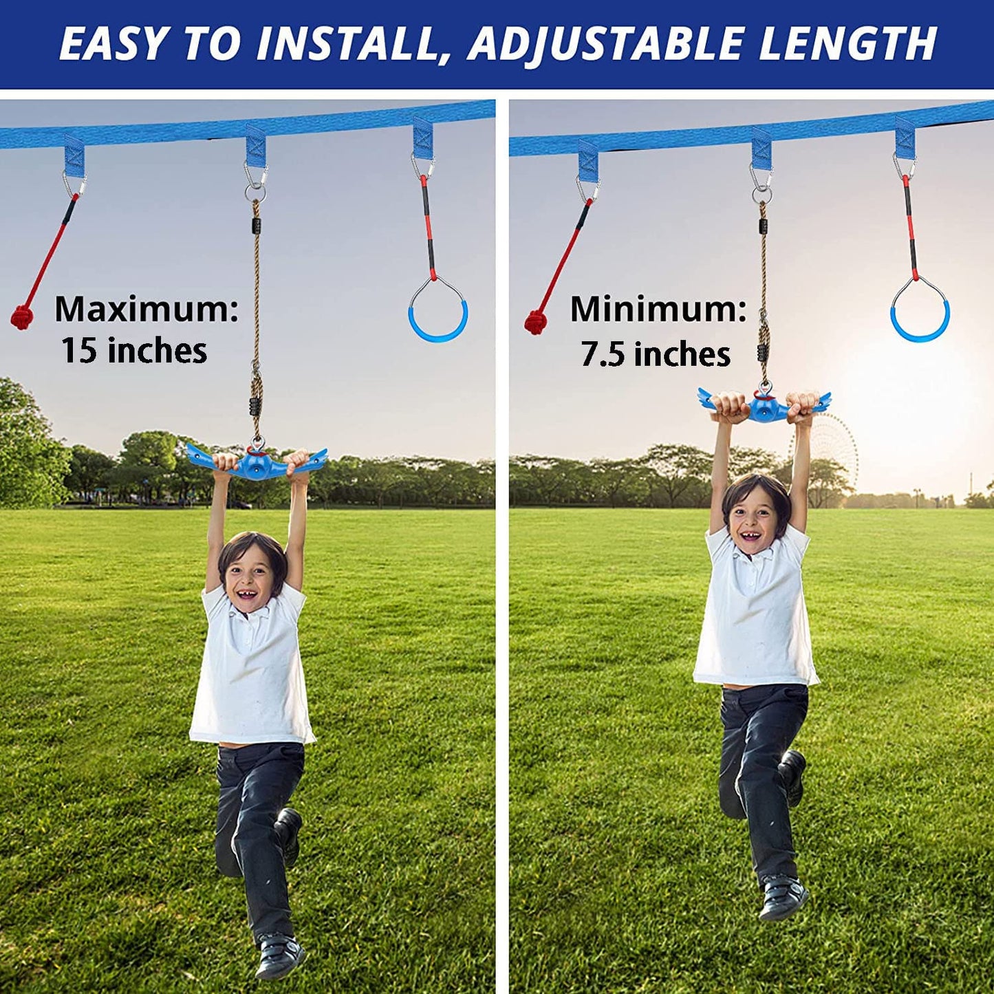 YAMIPROBI Ninja-Twister Swing Spins Set — 360° Handle Twist-Spin Toy for Playground & Backyard