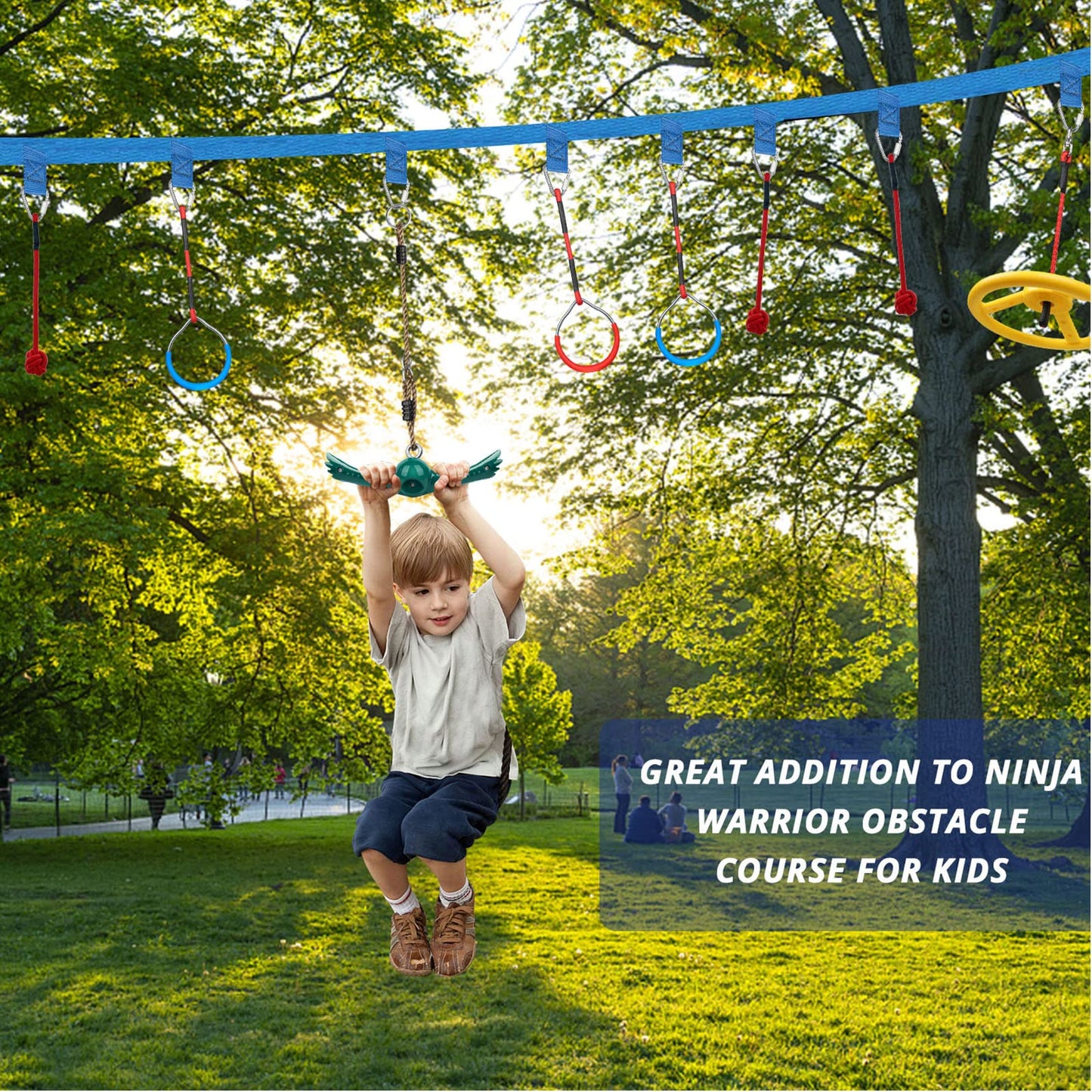 YAMIPROBI Swing Spins Set — 360-degree Twist-Spin Ninja Swing for Backyard Play