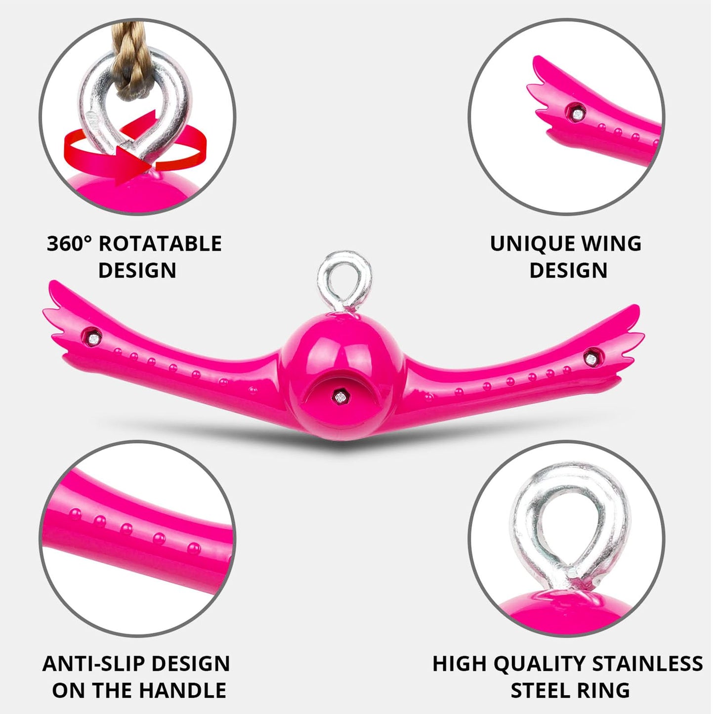 YAMIPROBI Ninja-Twister Swing Spins Set – 360° Handle Twist-Spin Ninja Attachments