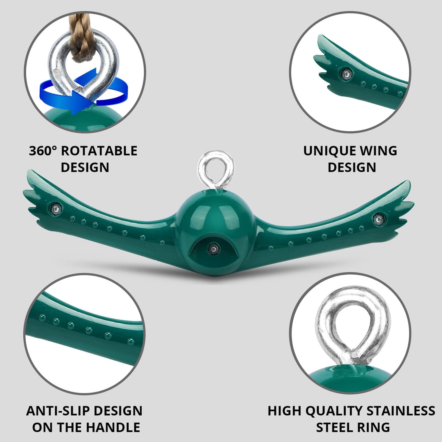 YAMIPROBI Swing Spins Set — 360-degree Twist-Spin Ninja Swing for Backyard Play