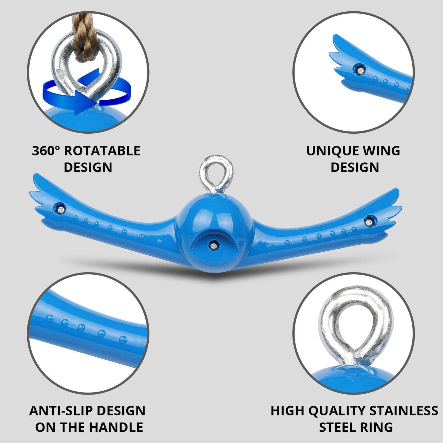 YAMIPROBI Ninja-Twister Swing Spins Set — 360° Handle Twist-Spin Toy for Playground & Backyard