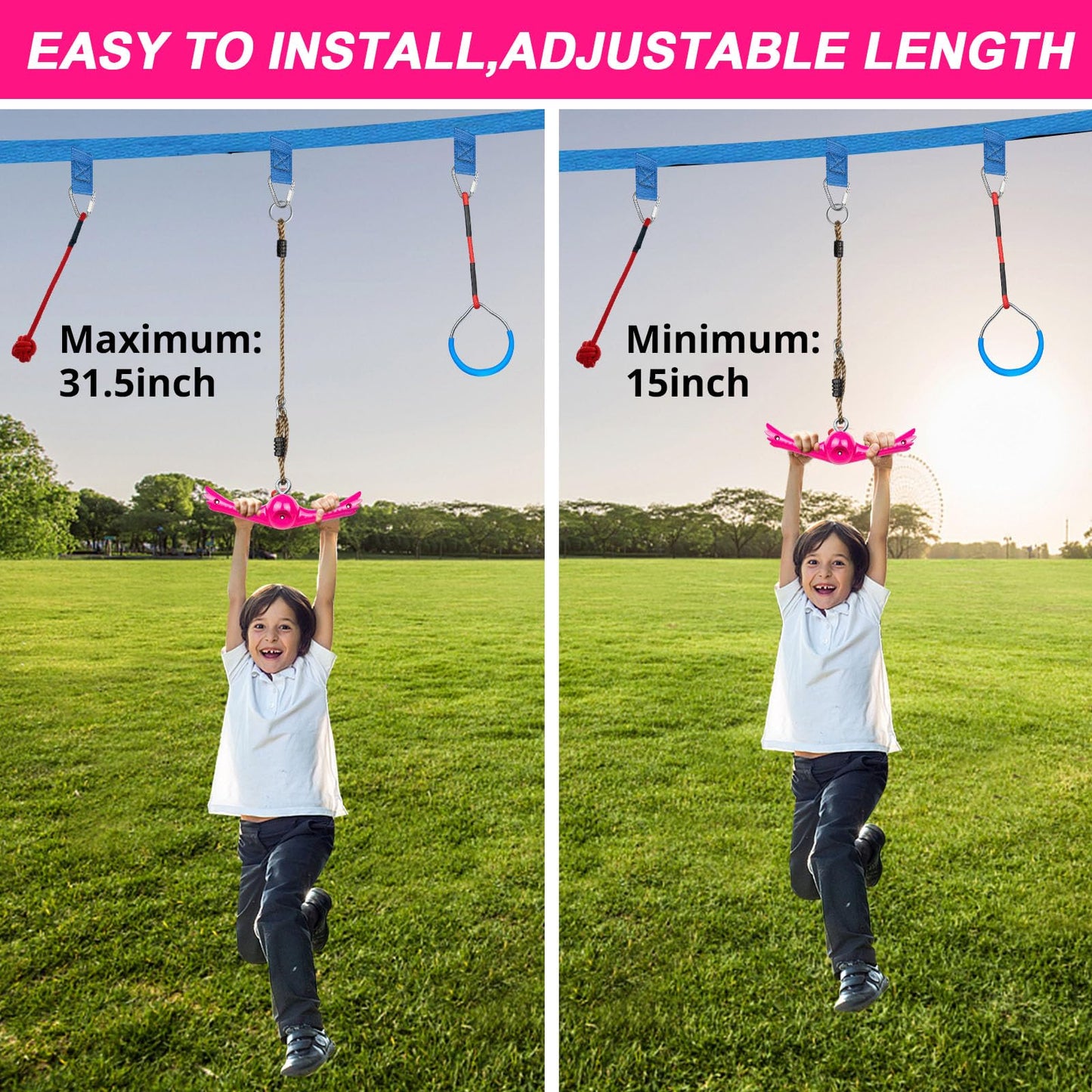 YAMIPROBI Ninja-Twister Swing Spins Set – 360° Handle Twist-Spin Ninja Attachments