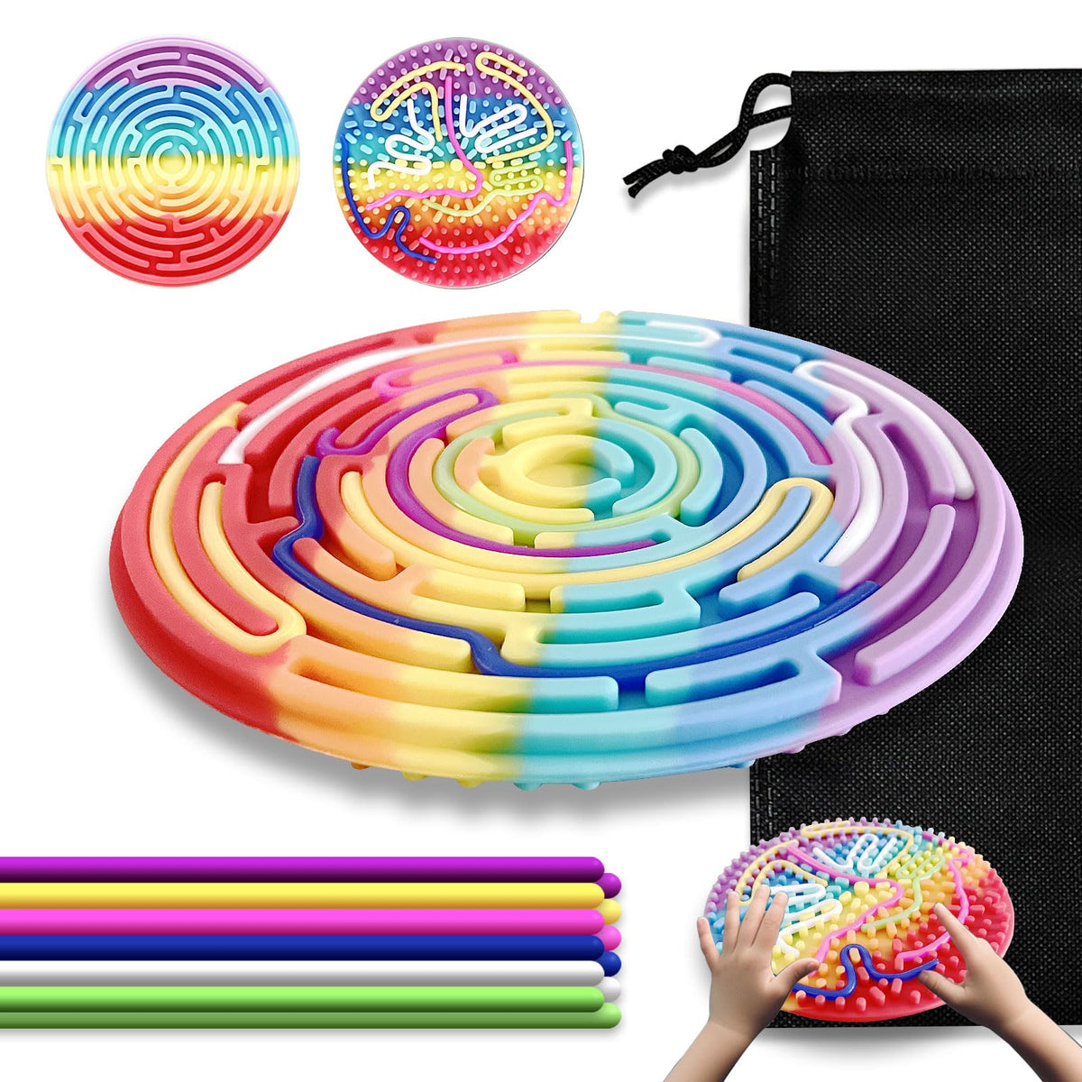 YANCIN Sensory Activity Board – Travel Fidget Toy for Autism, ADHD & Focus
