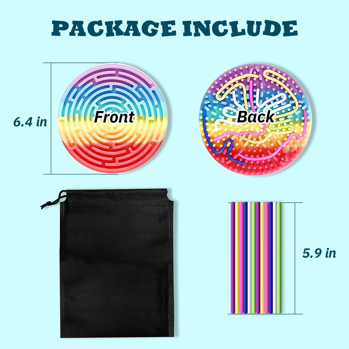 YANCIN Sensory Activity Board – Travel Fidget Toy for Autism, ADHD & Focus
