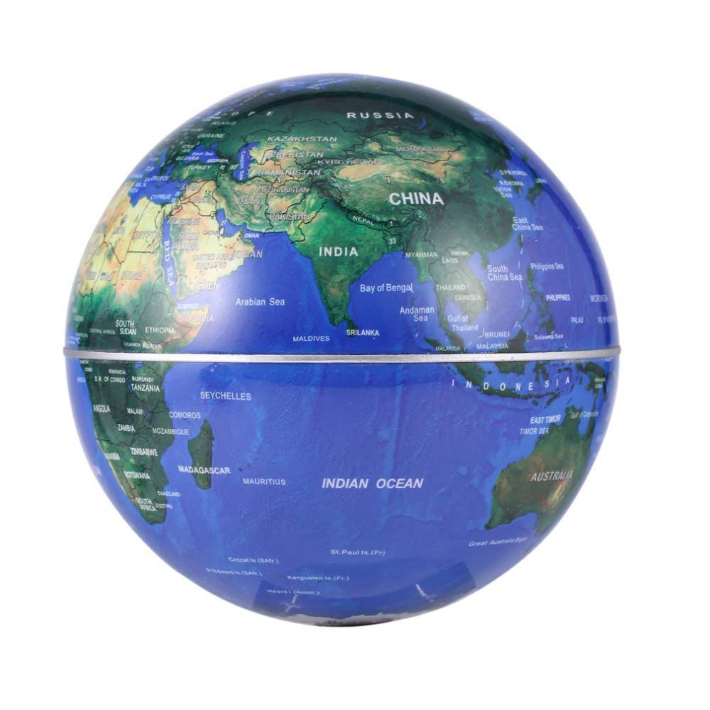 YANGHX Magnetic Levitation World Map with Constellations — 6-Inch LED Hover Globe