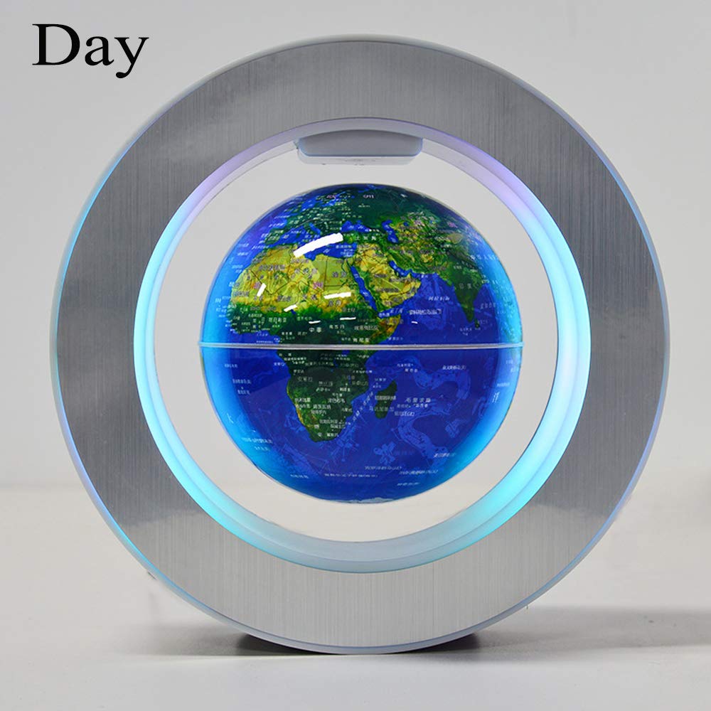 YANGHX Magnetic Levitation World Map with Constellations — 6-Inch LED Hover Globe