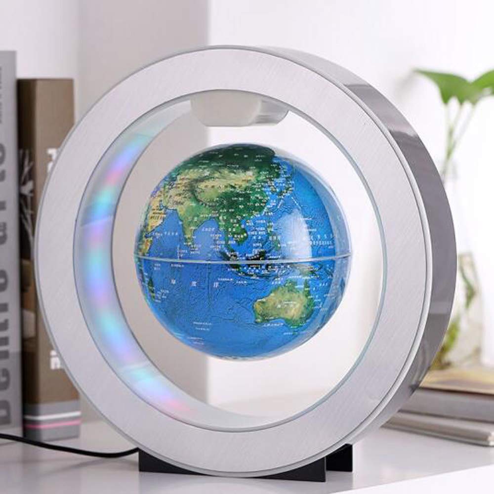YANGHX Magnetic Levitation World Map with Constellations — 6-Inch LED Hover Globe